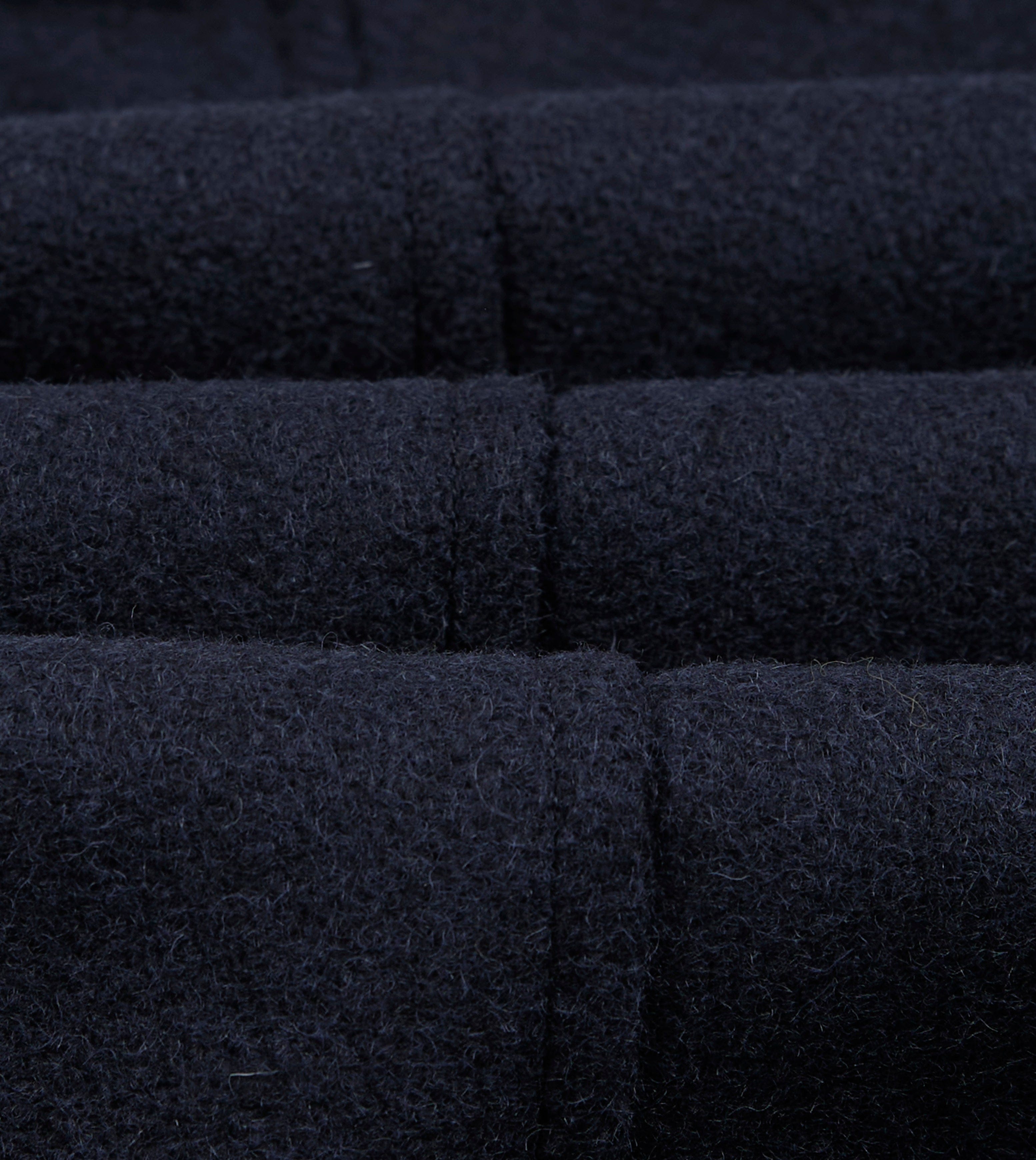 Navy Wool and Leather A-2 Bomber Jacket