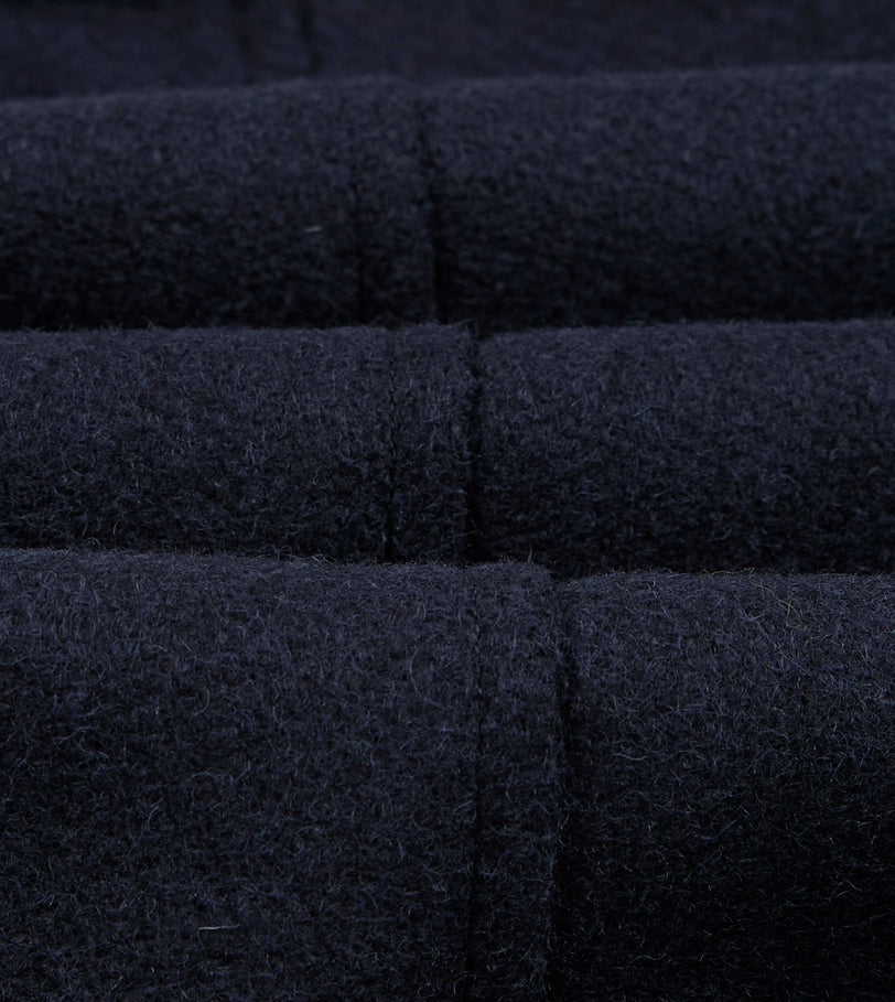 Navy Wool and Leather A-2 Bomber Jacket