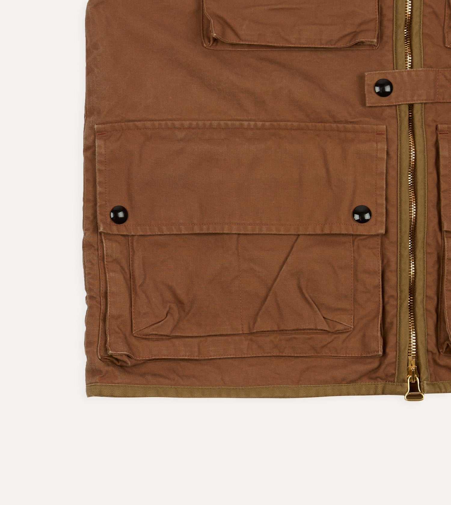 Rust Cotton Urban Safari Vest