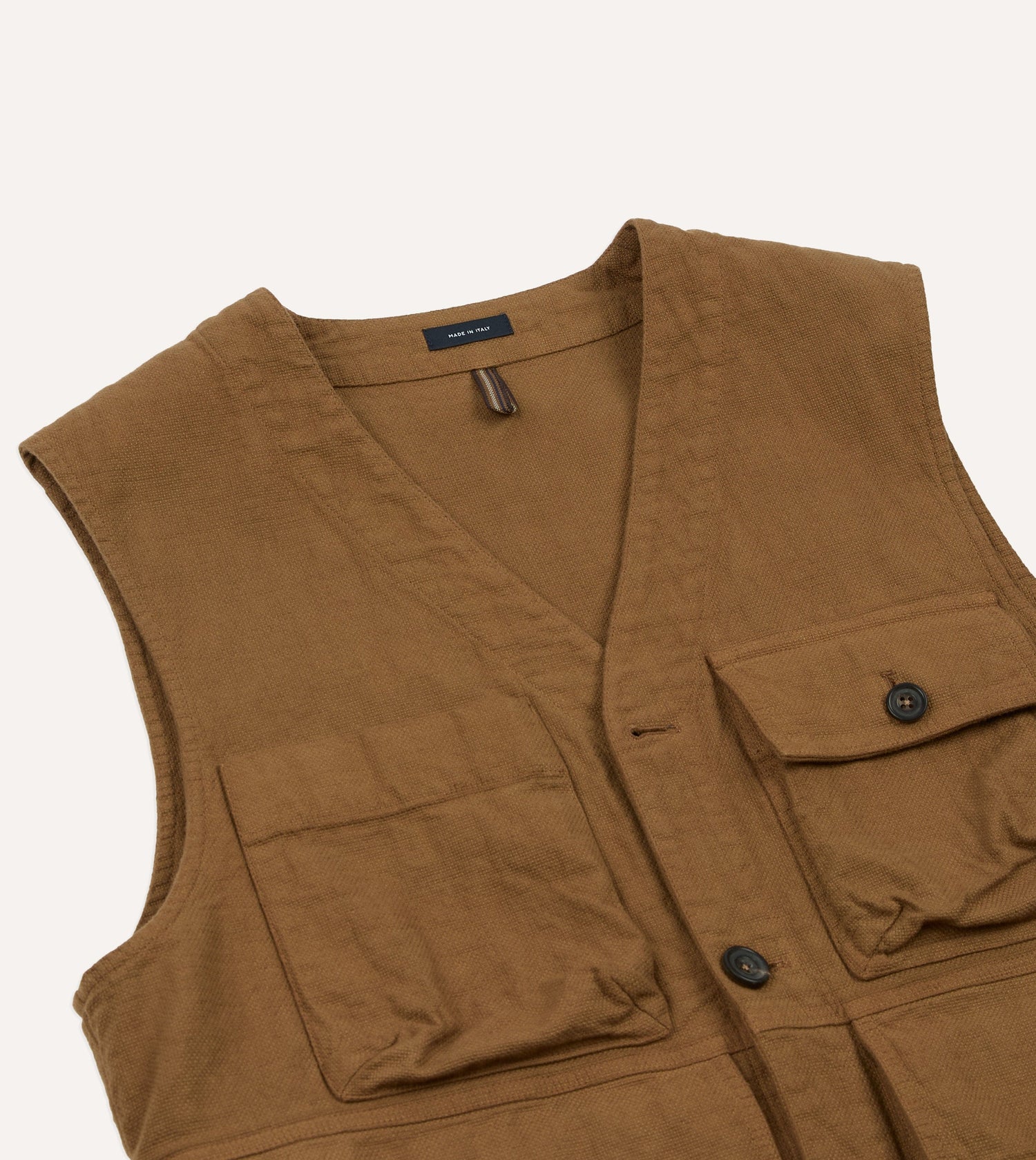 Tobacco Cotton Utility Vest