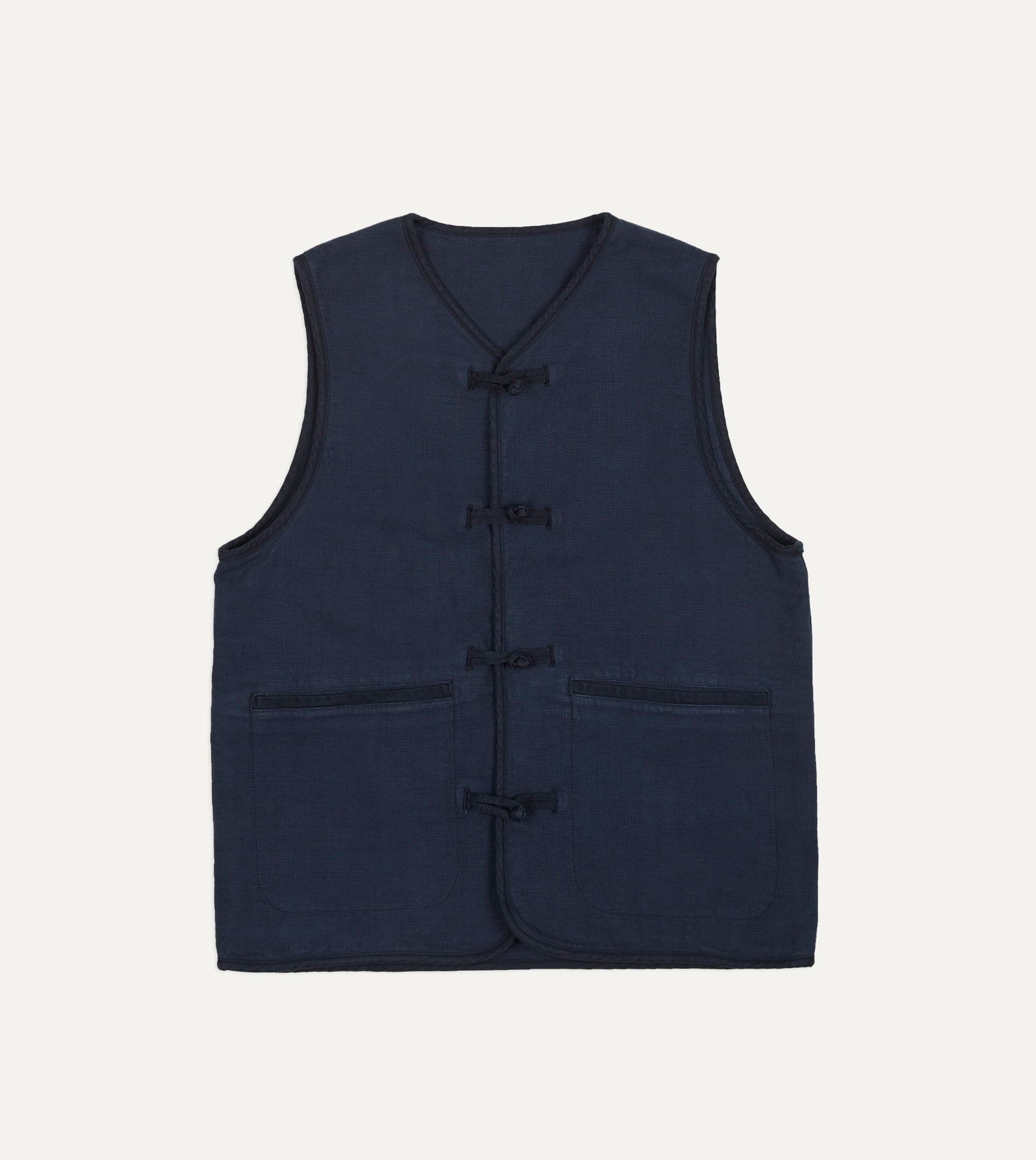 Navy Cotton Artist Vest