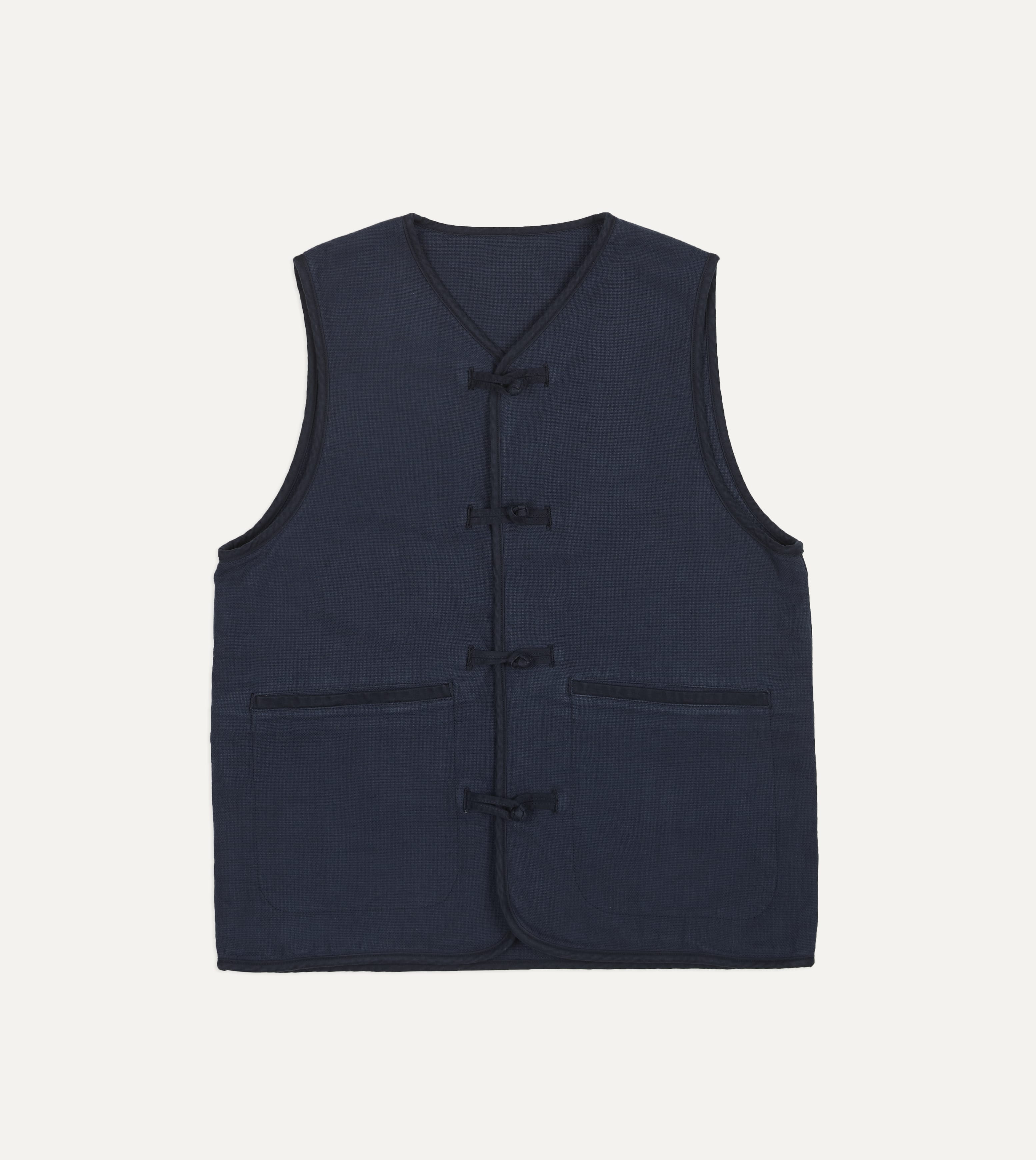 Navy Cotton Artist Vest
