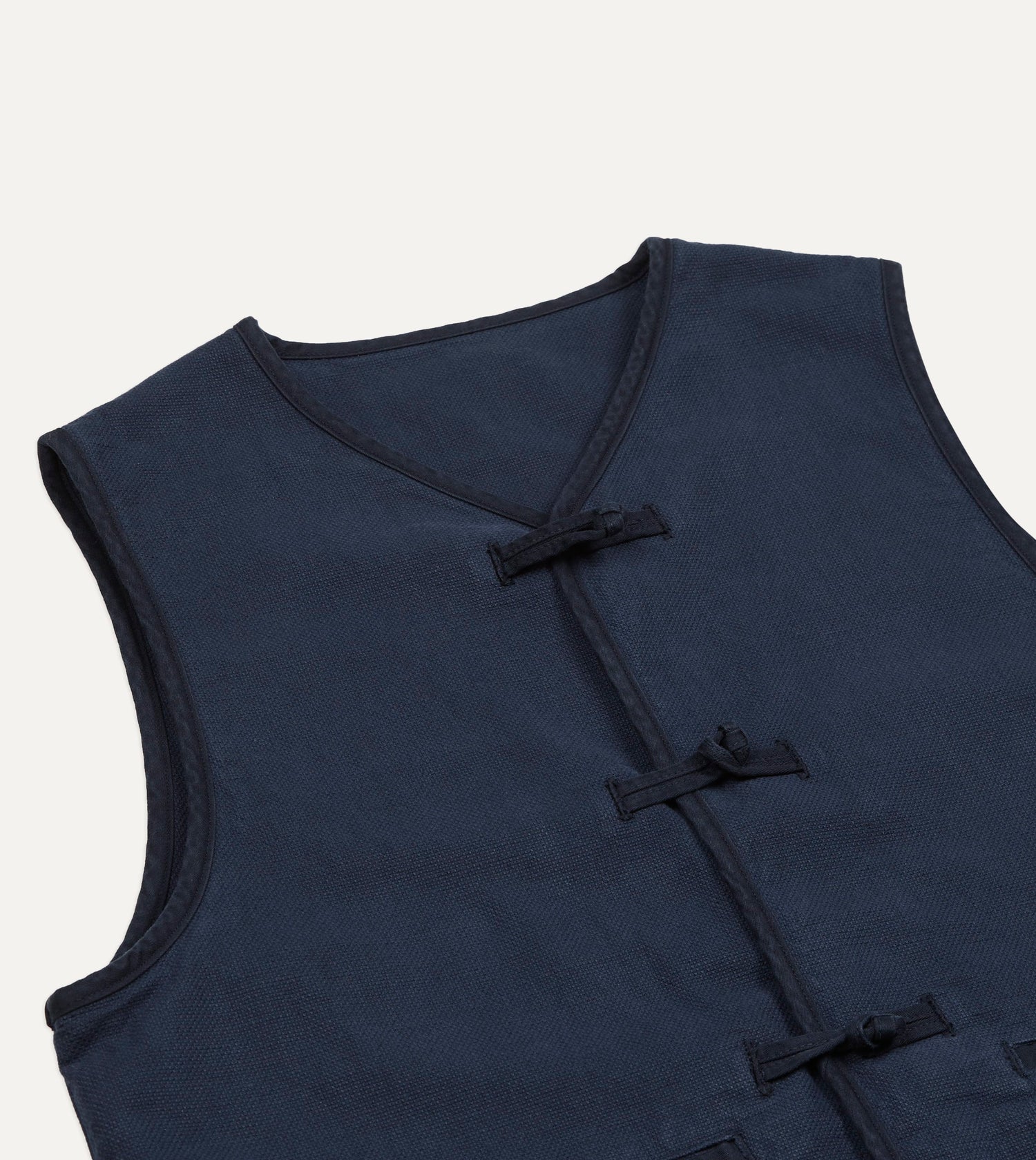 Navy Cotton Artist Vest