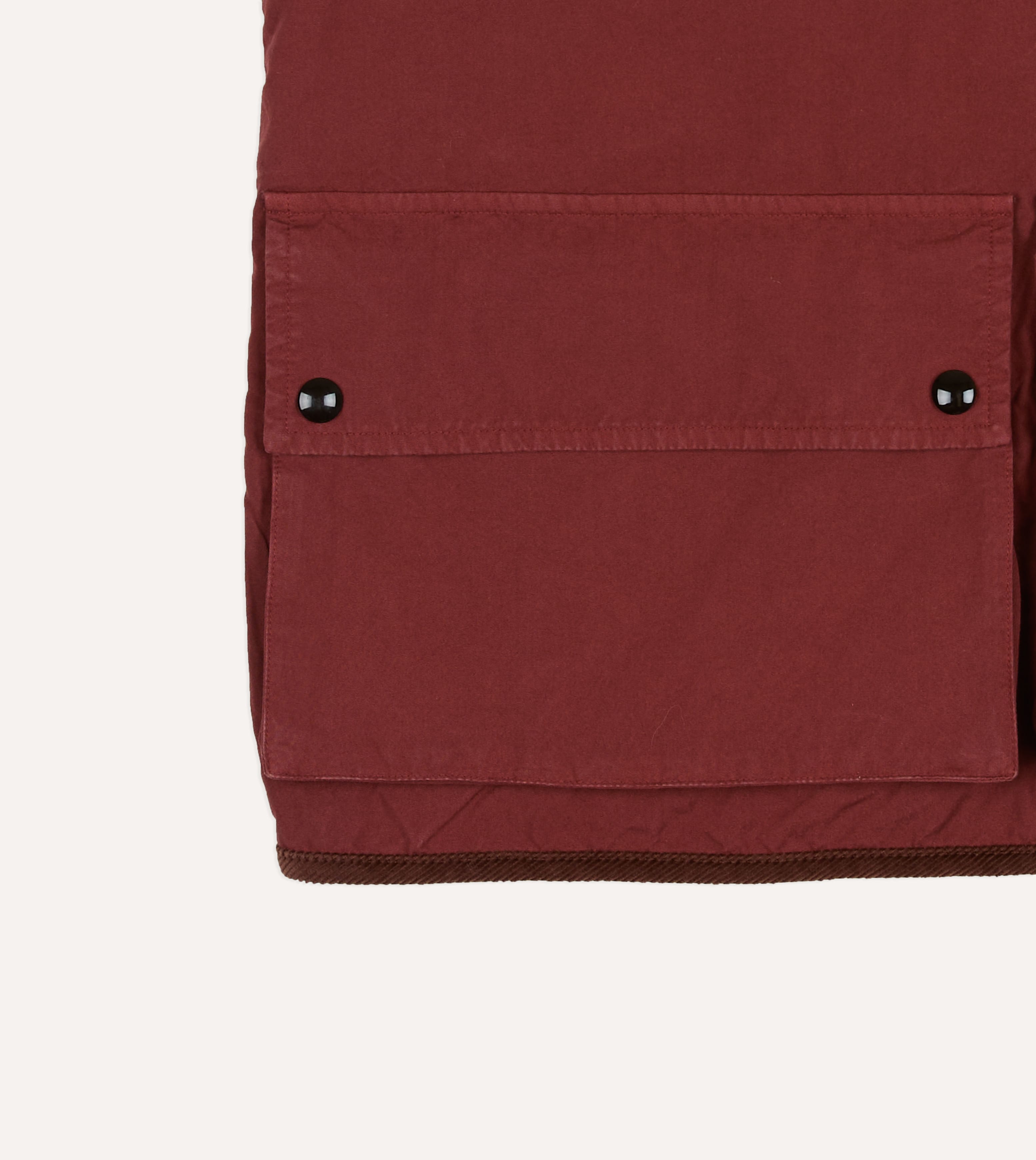 Washed Red Cotton Urban Safari Vest