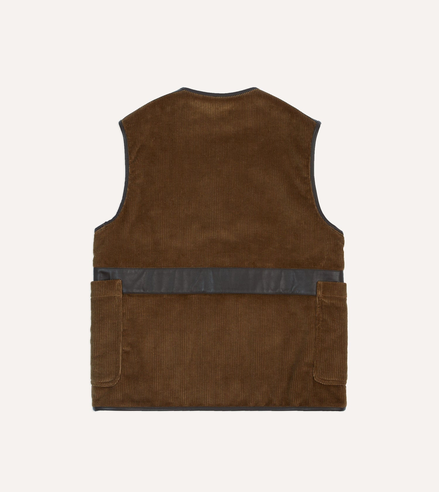 Brown Corduroy Wadded Vest