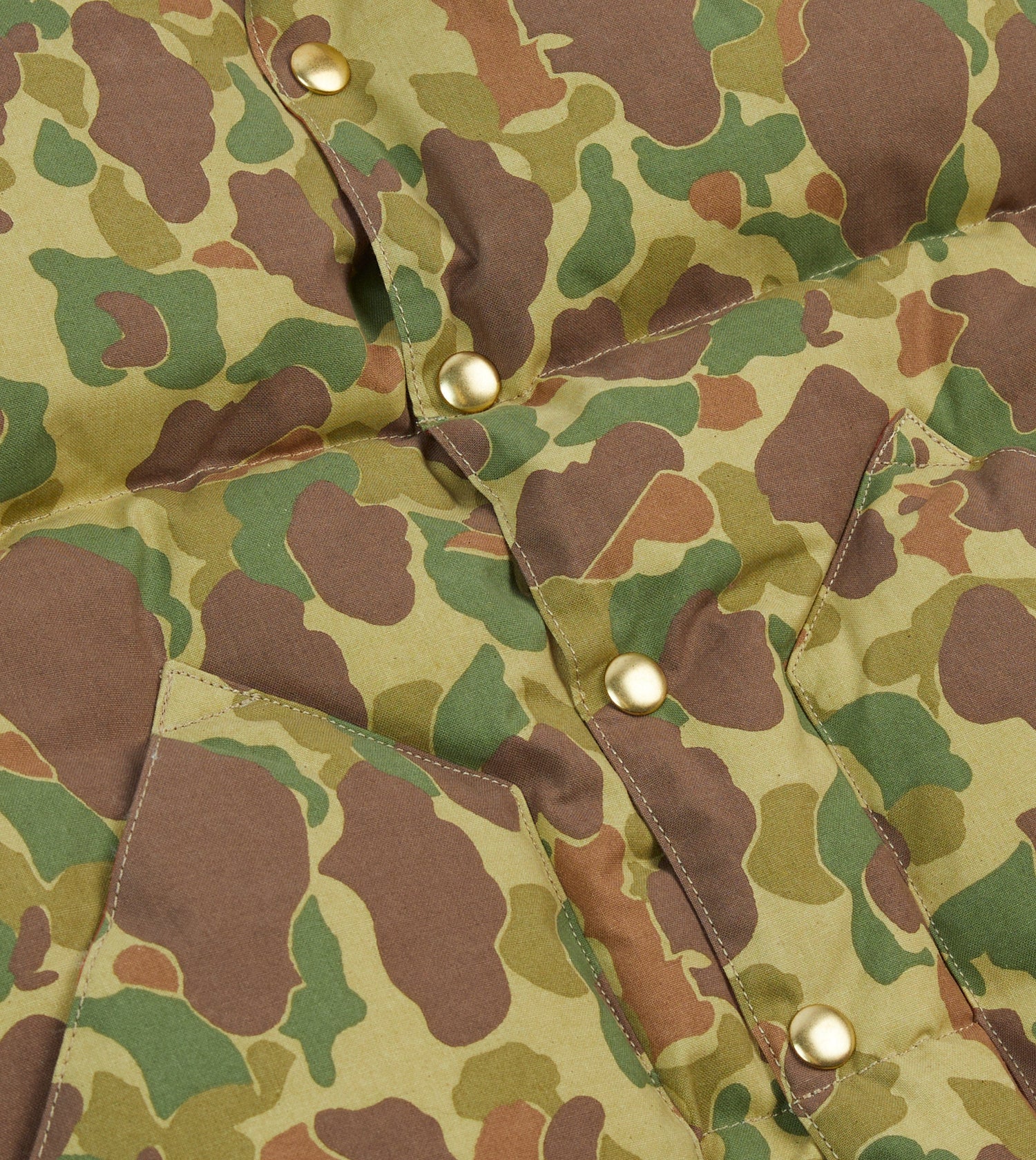 Rocky Mountain Featherbed for Drake's Camo Ripstop Cotton Christy Down Vest