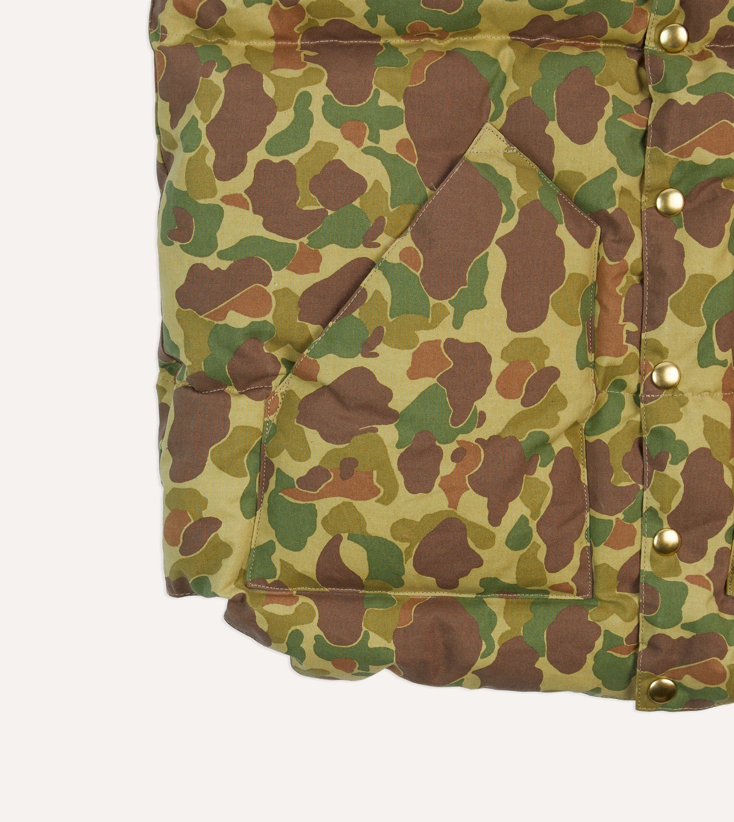 Rocky Mountain Featherbed for Drake's Camo Ripstop Cotton Christy Down Vest