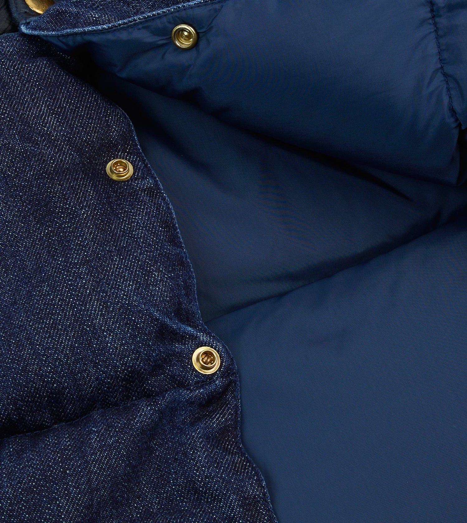 Rocky Mountain Featherbed for Drake's Indigo Denim Christy Down Vest