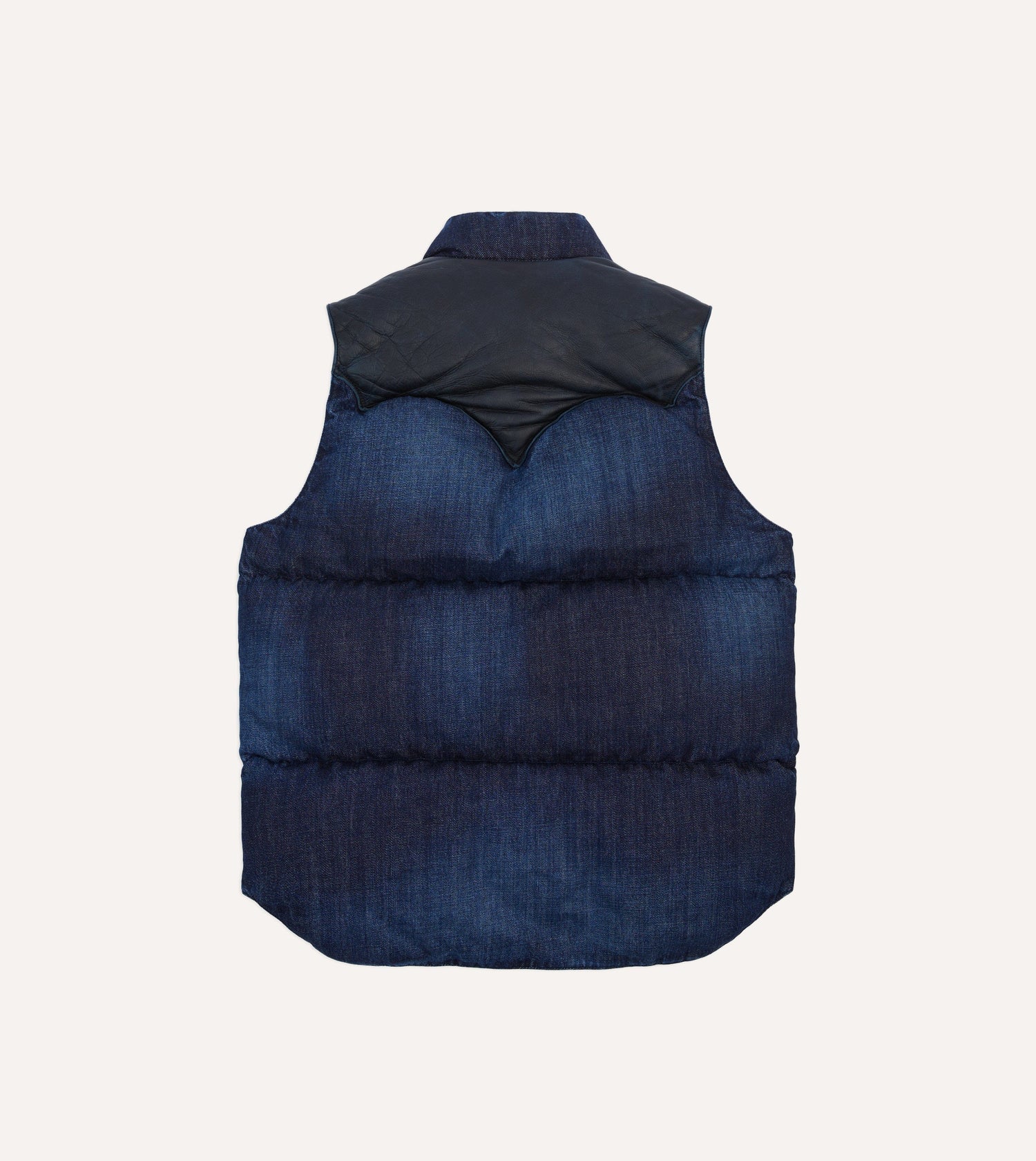 Rocky Mountain Featherbed for Drake's Indigo Denim Christy Down Vest