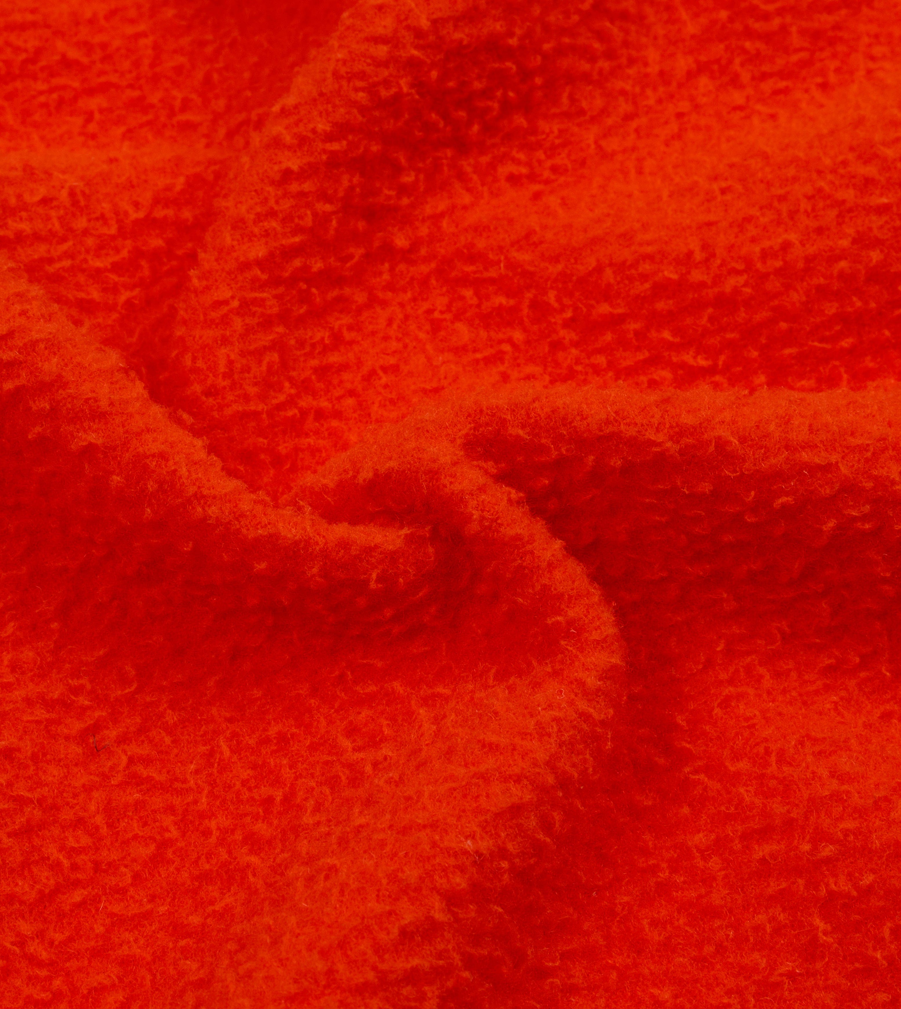 Orange Casentino Wool Half-Zip Pullover Fleece