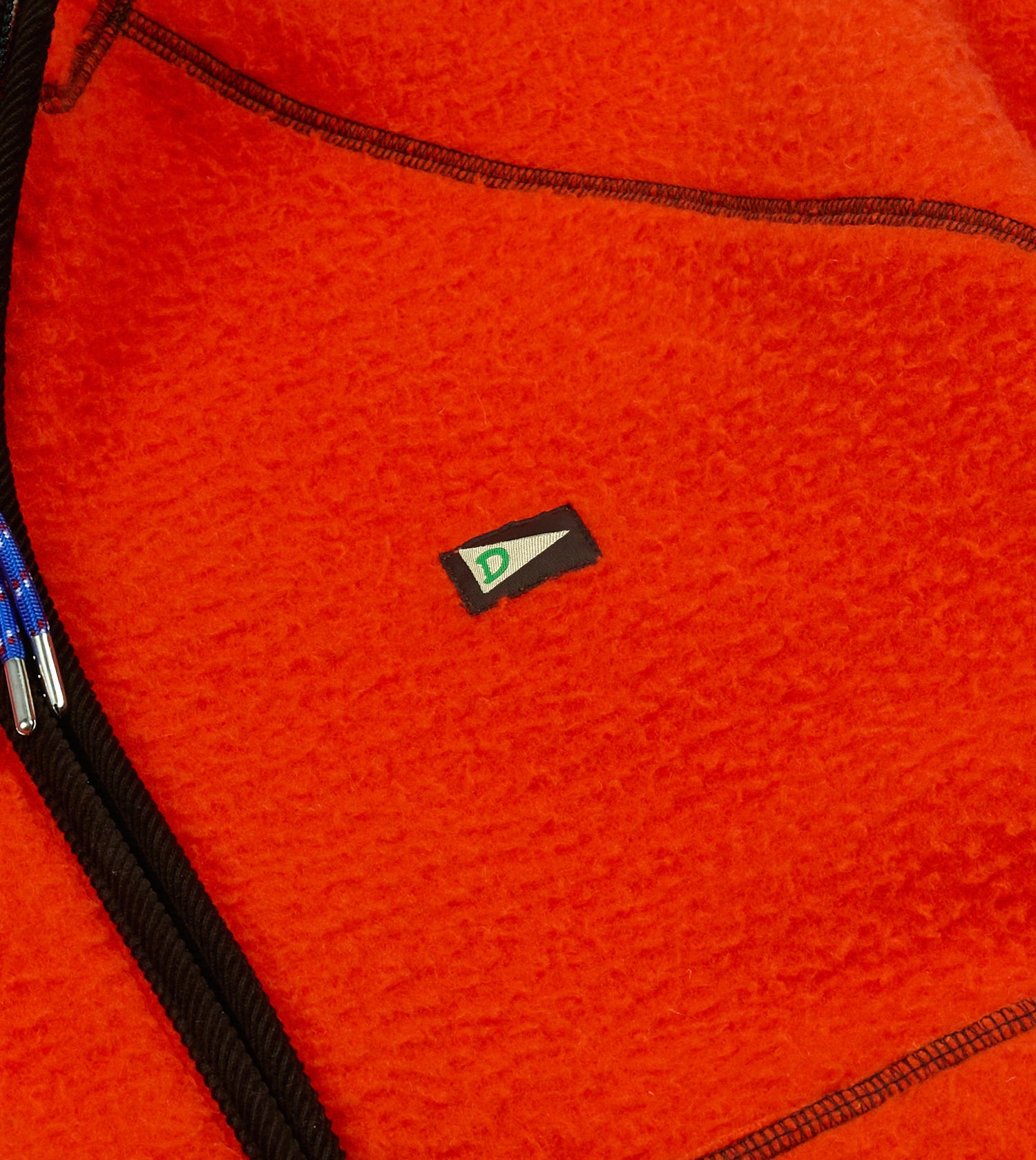 Orange Casentino Wool Half-Zip Pullover Fleece