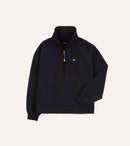 Navy Casentino Wool Half-Zip Pullover Fleece