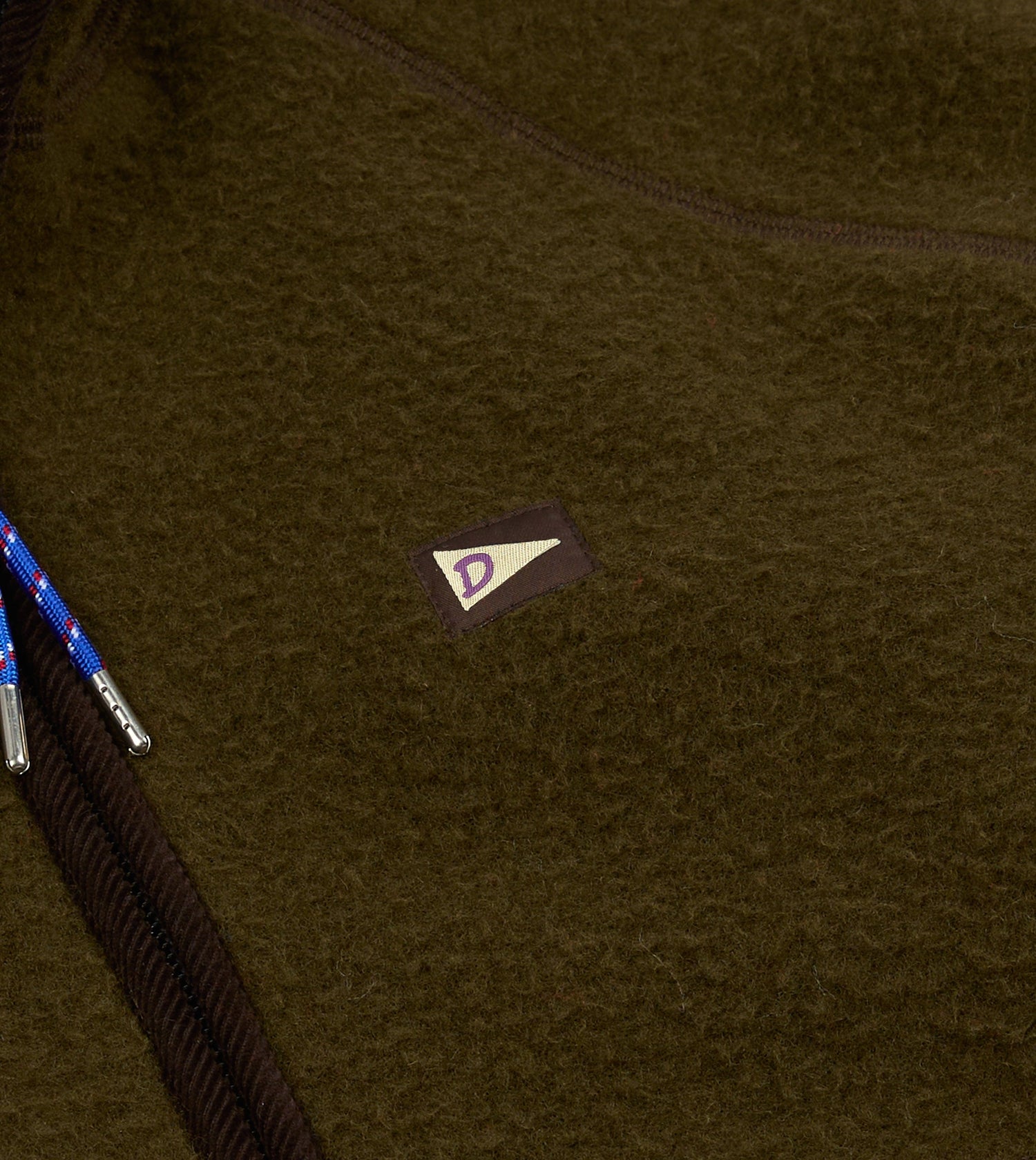 Olive Casentino Wool Half-Zip Pullover Fleece