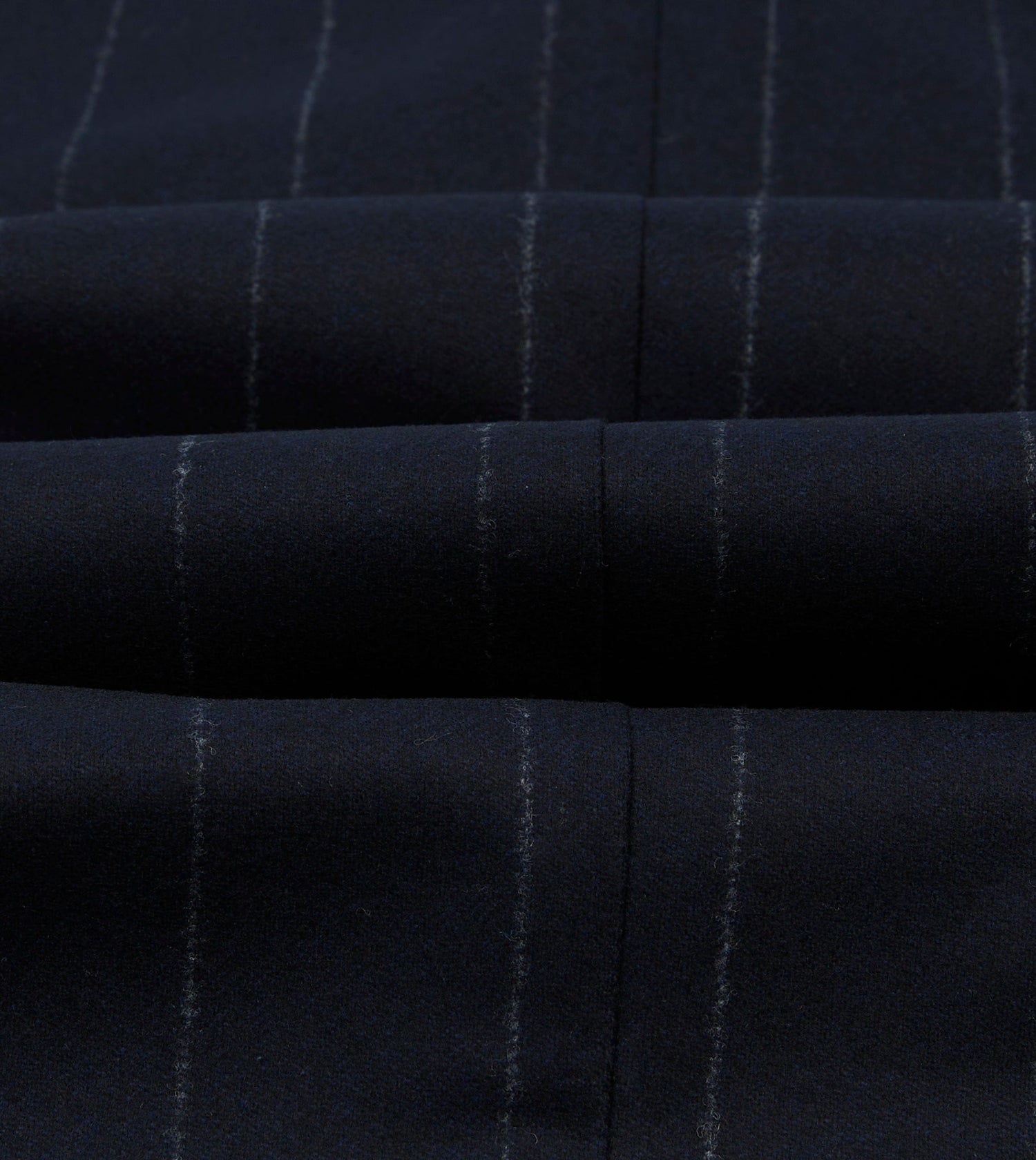 Navy Chalkstripe Wool Double-Breasted Tailored Jacket