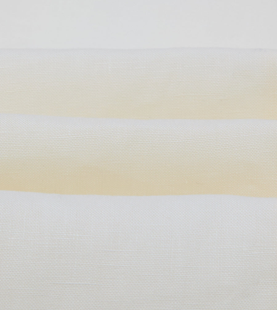 Ecru Linen Double-Breasted Tailored Jacket