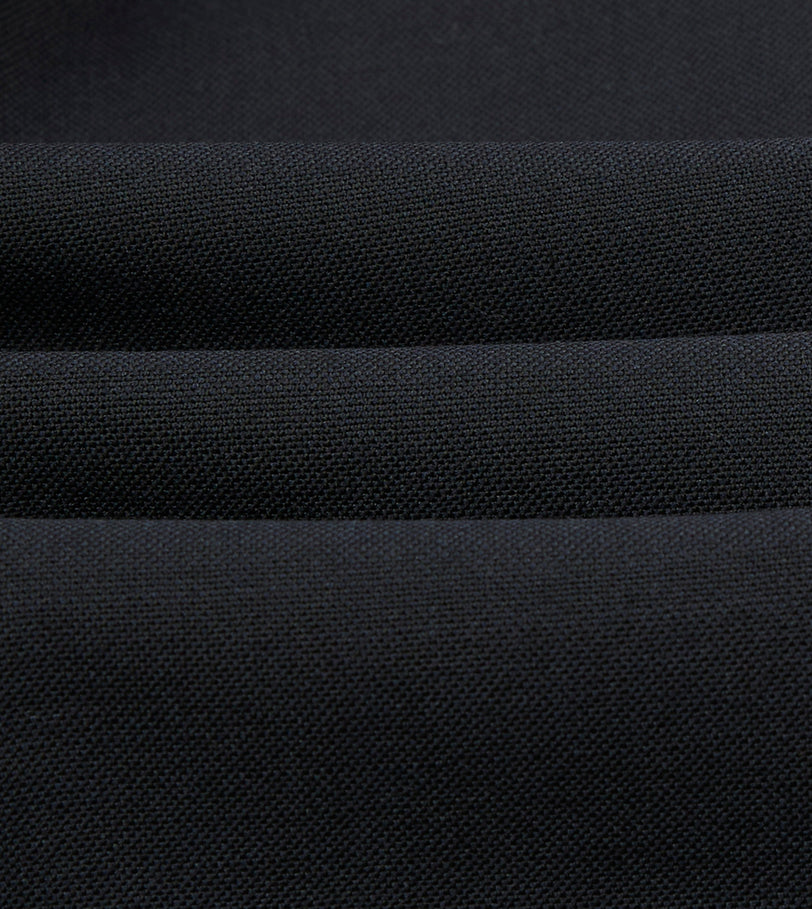 Navy Wool-Mohair Double-Breasted Travel Blazer