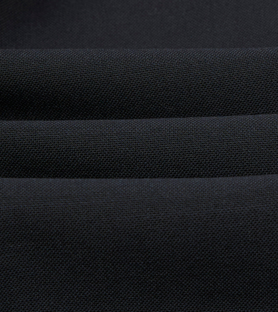 Navy Wool-Mohair Double-Breasted Travel Blazer