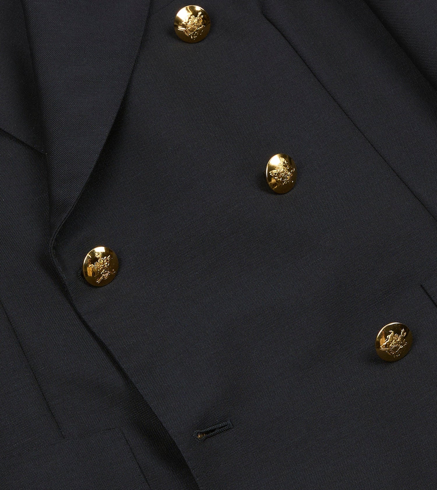 Navy Wool-Mohair Double-Breasted Travel Blazer