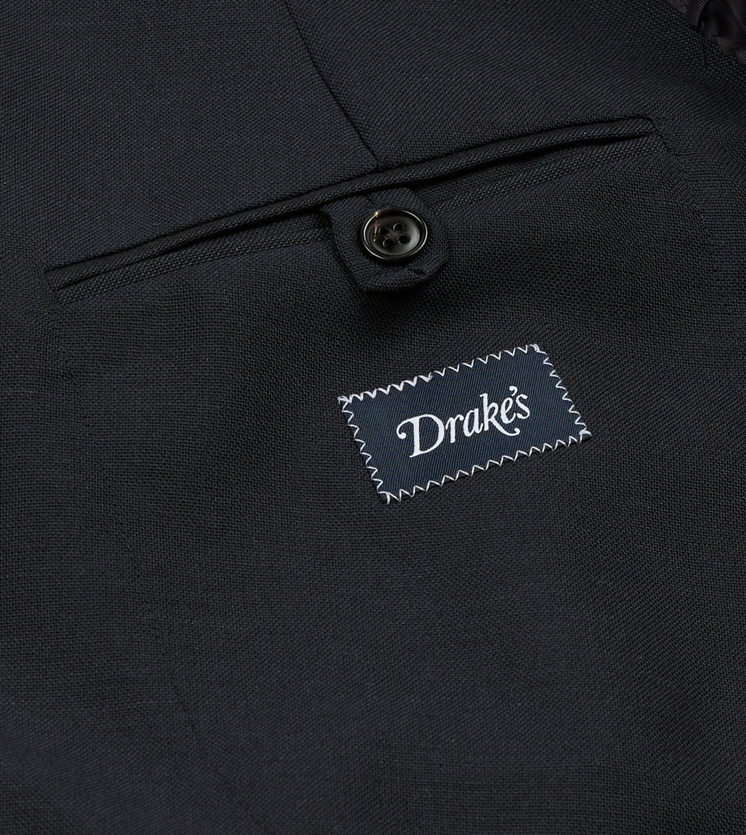 Navy Wool-Mohair Double-Breasted Travel Blazer