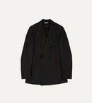 Black Barathea Wool Double-Breasted Dinner Jacket