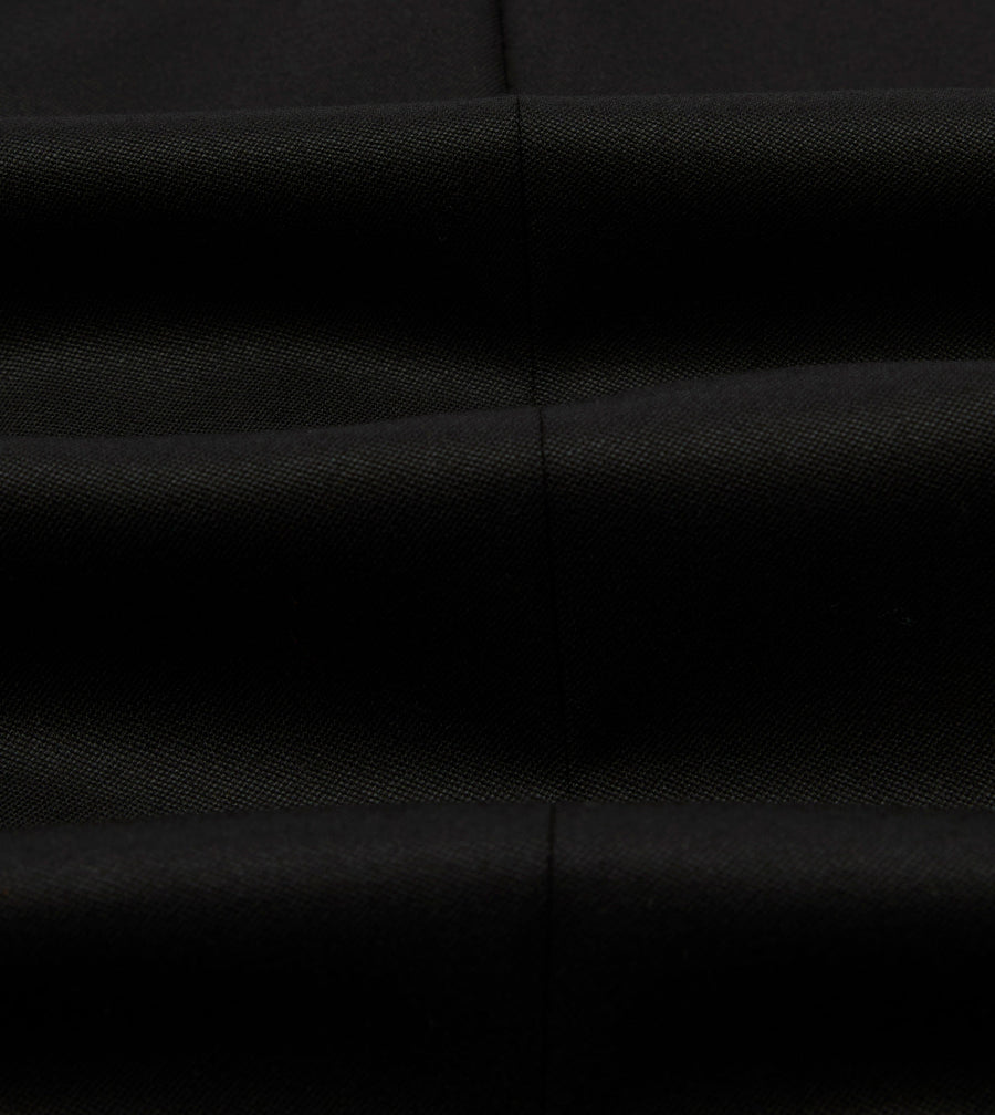 Black Barathea Wool Double-Breasted Dinner Jacket