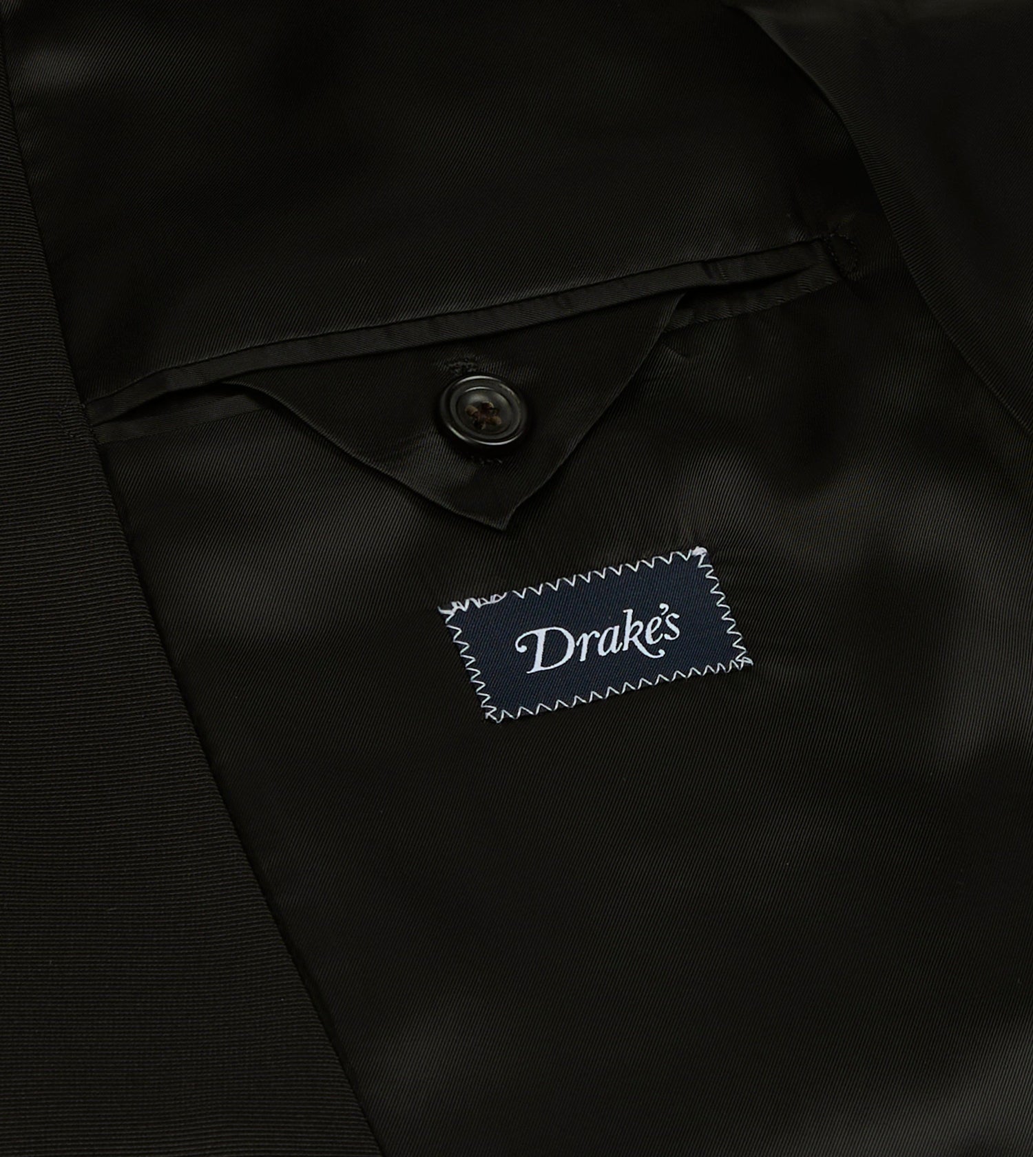 Black Barathea Wool Double-Breasted Dinner Jacket