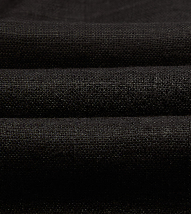 Black Tussah Silk Double-Breasted Evening Jacket