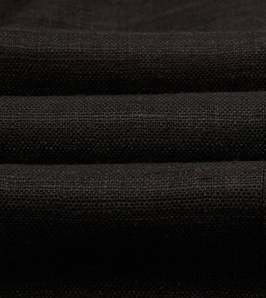Black Tussah Silk Double-Breasted Evening Jacket