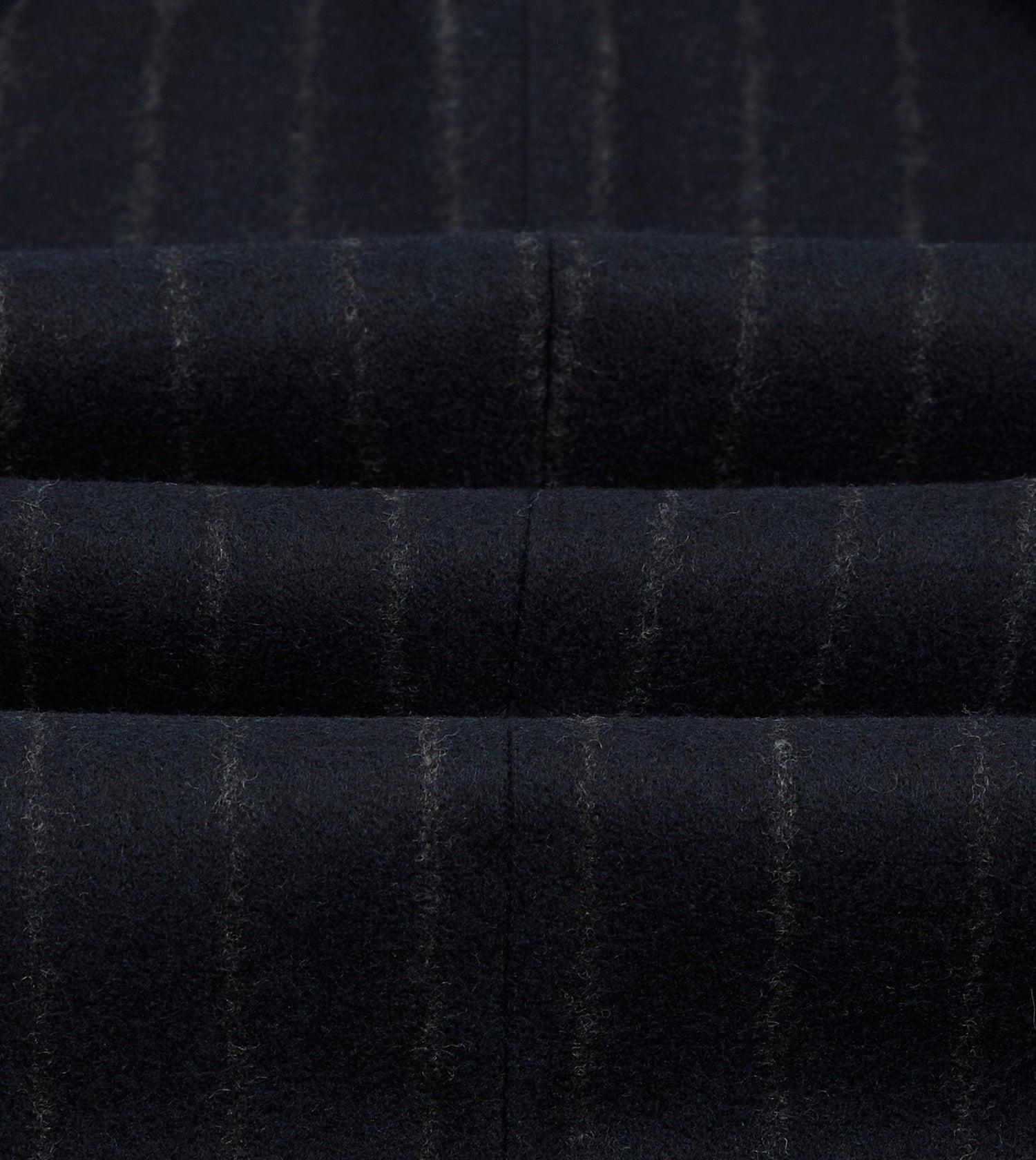 Navy Chalkstripe Wool Flannel Double-Breasted Tailored Jacket