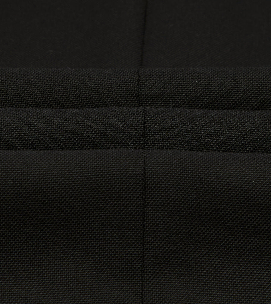 Black Fresco® Wool Double-Breasted Tailored Jacket