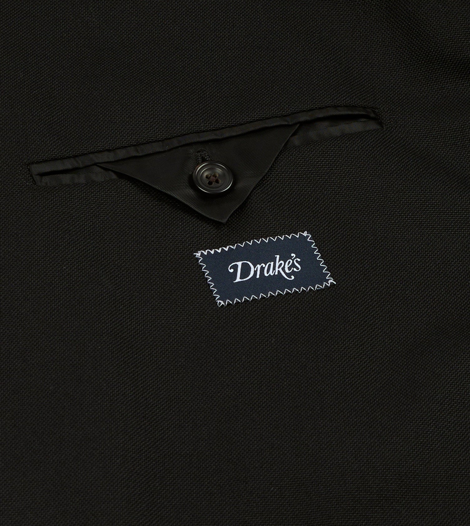 Black Fresco® Wool Double-Breasted Tailored Jacket