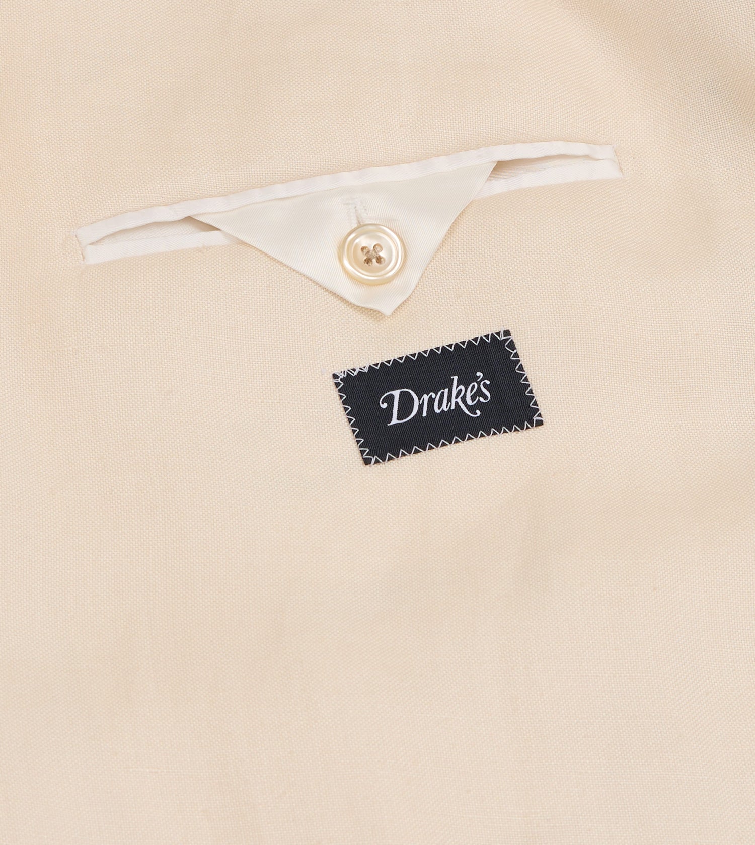 Ecru Ramie-Canapa Double-Breasted Tailored Jacket