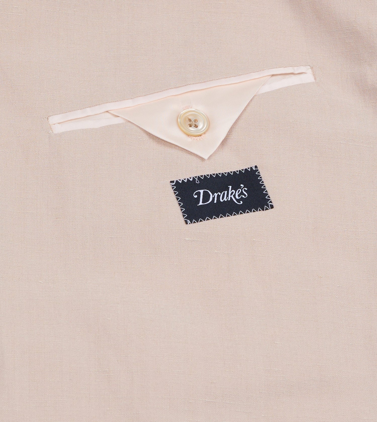 Pink Tussah Silk-Linen Double-Breasted Tailored Jacket