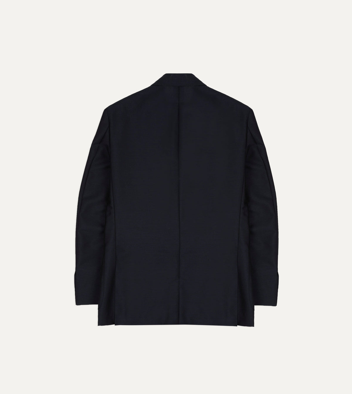 Navy Wool-Mohair Double-Breasted Travel Blazer