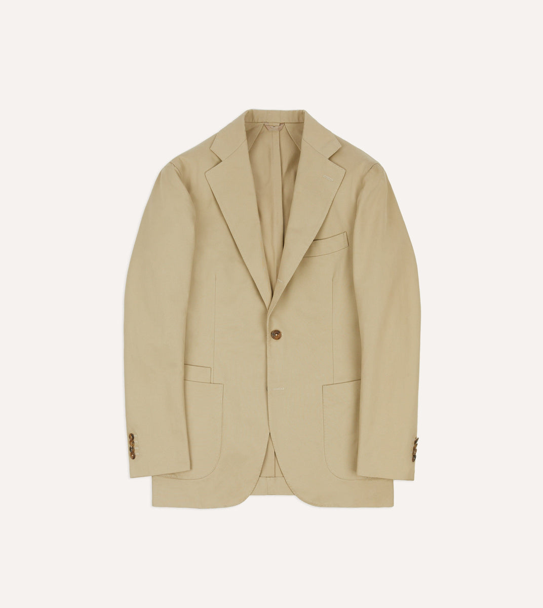 Stone Cotton Drill Tailored Jacket – Drakes