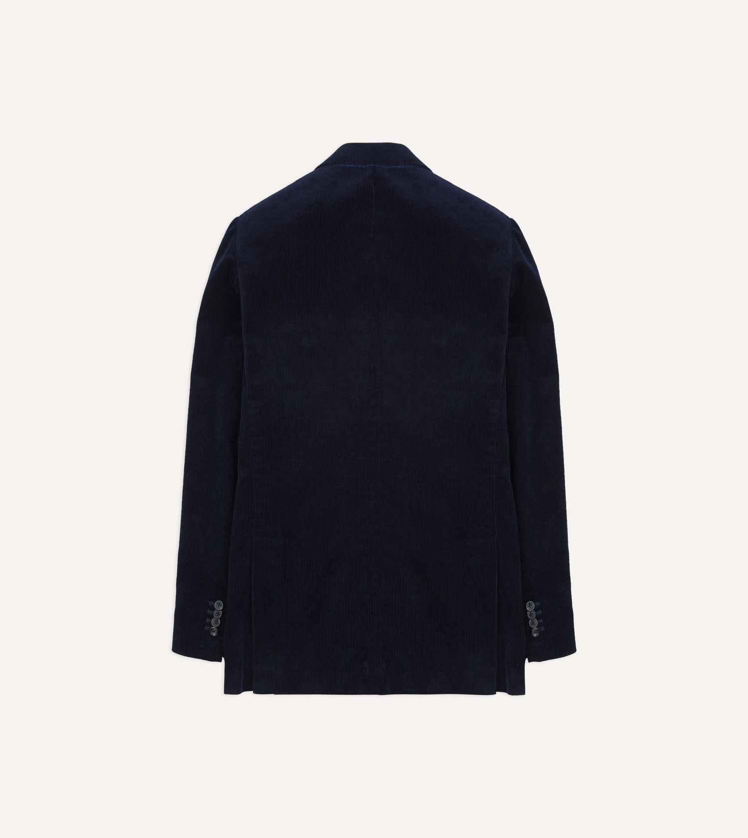 Navy Mid-Wale Cotton Corduroy Tailored Jacket