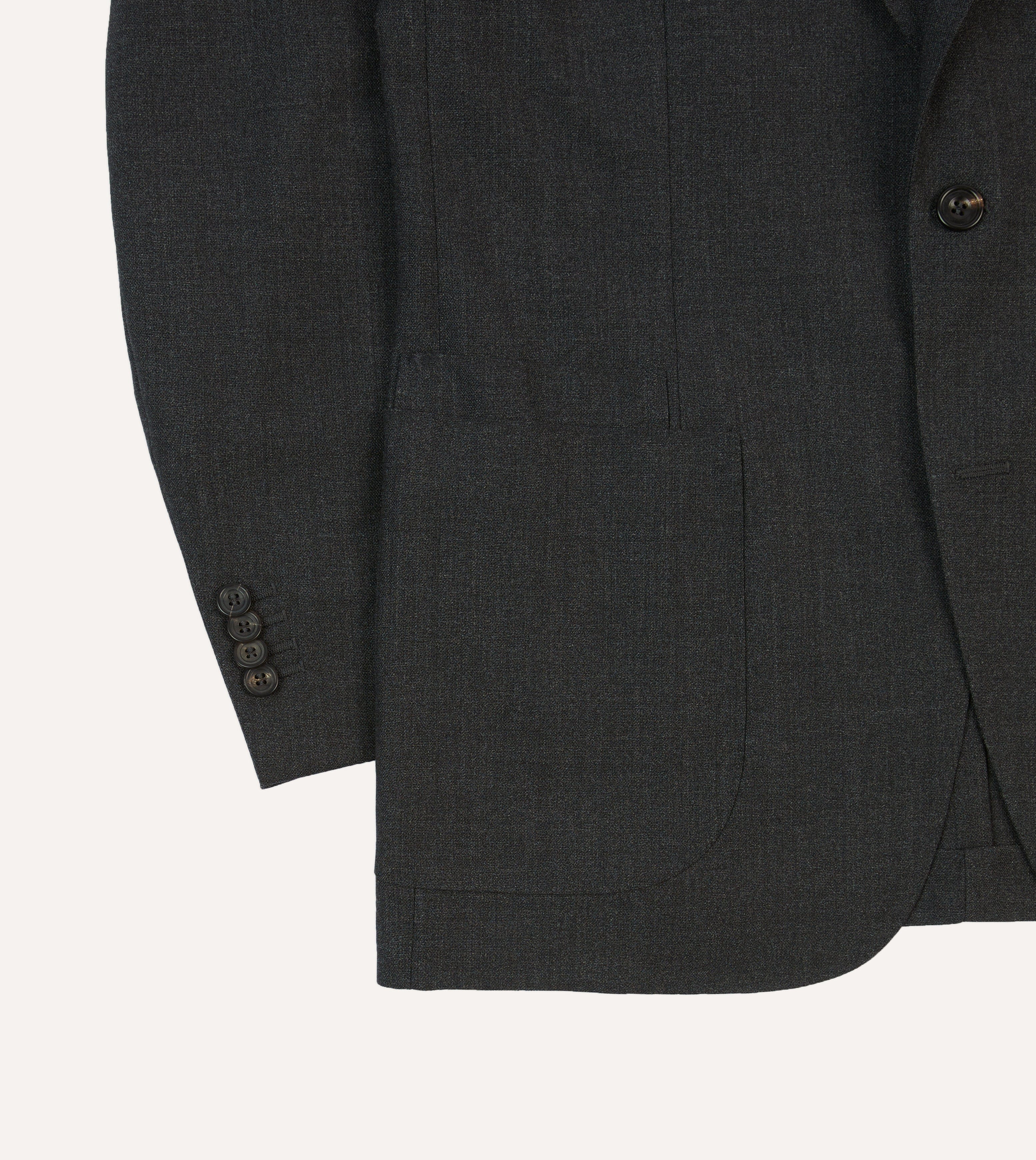 Charcoal Tropical Wool Tailored Jacket – Drakes