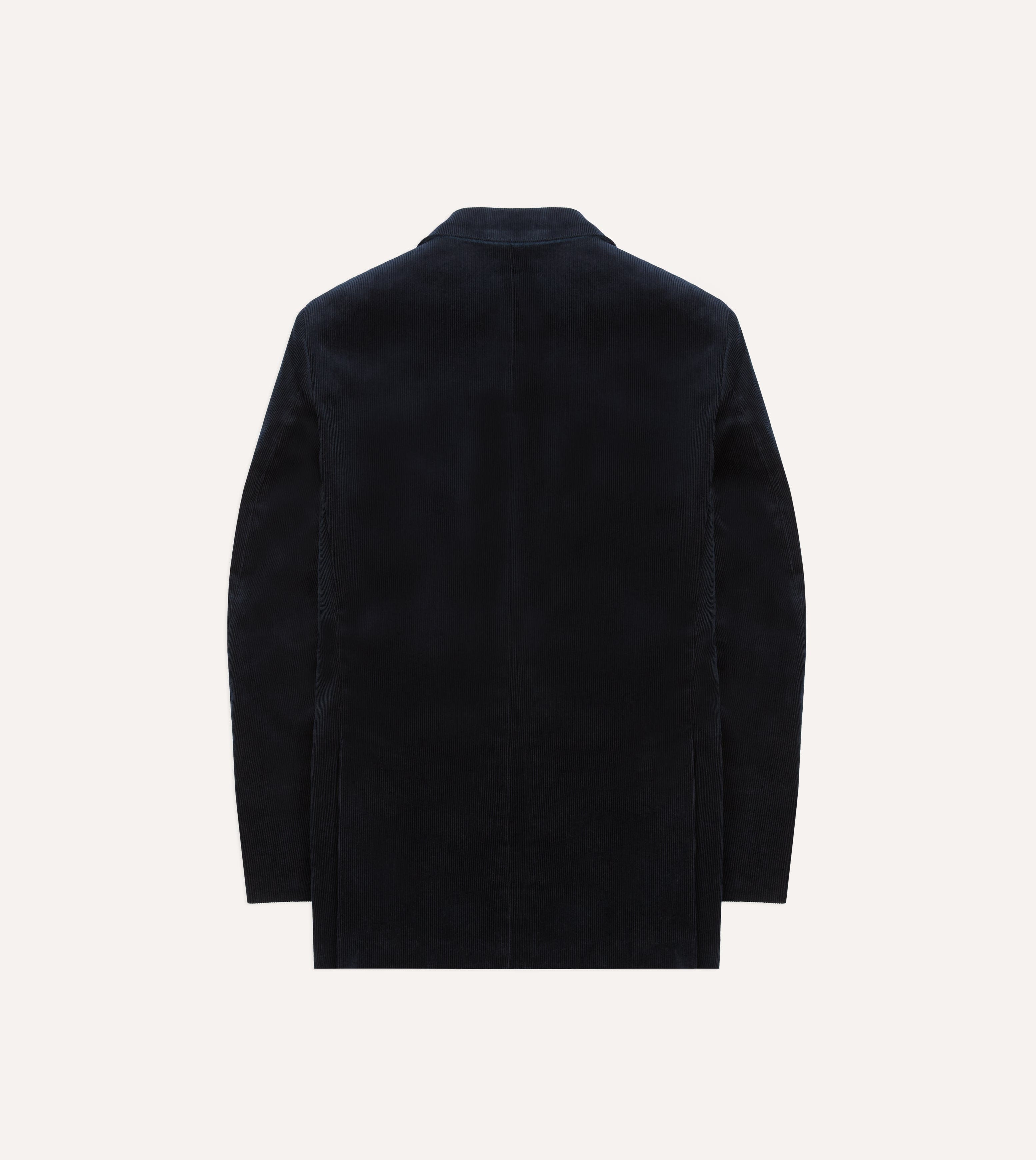 Navy Mid-Wale Cotton Corduroy Tailored Jacket