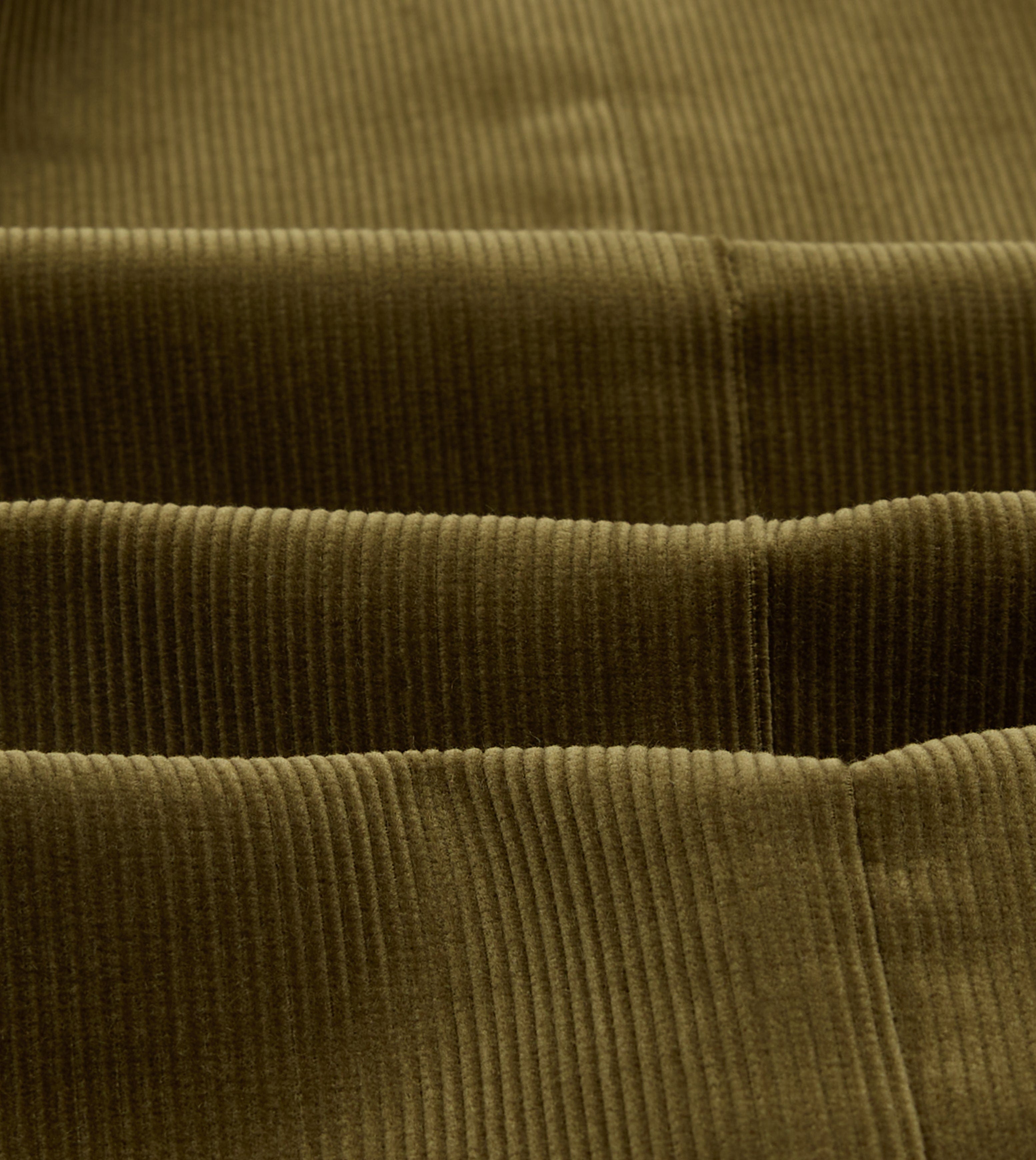 Olive Green Mid-Wale Cotton Corduroy Tailored Jacket