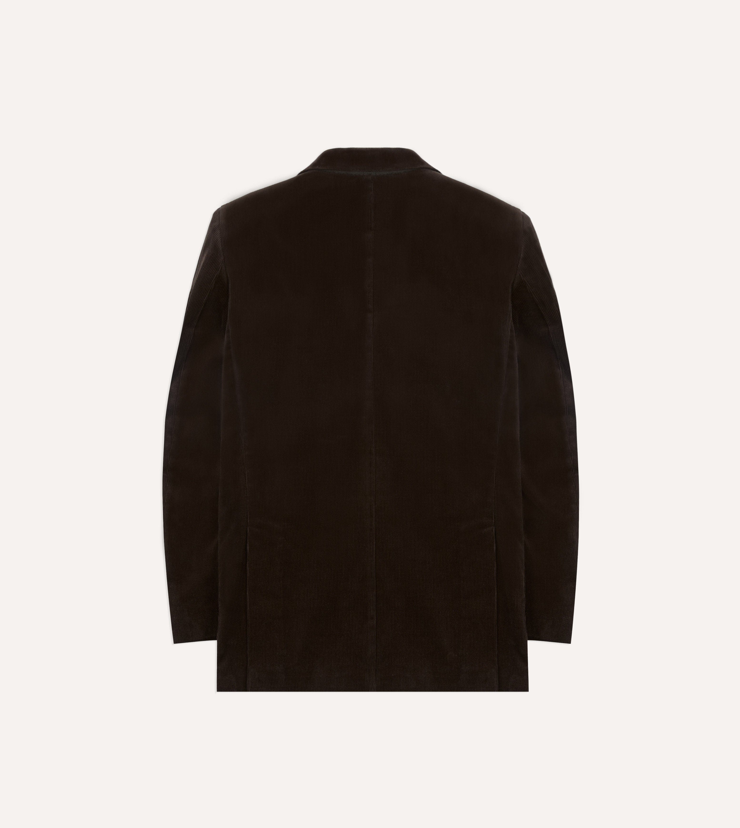 Brown Mid-Wale Cotton Corduroy Tailored Jacket