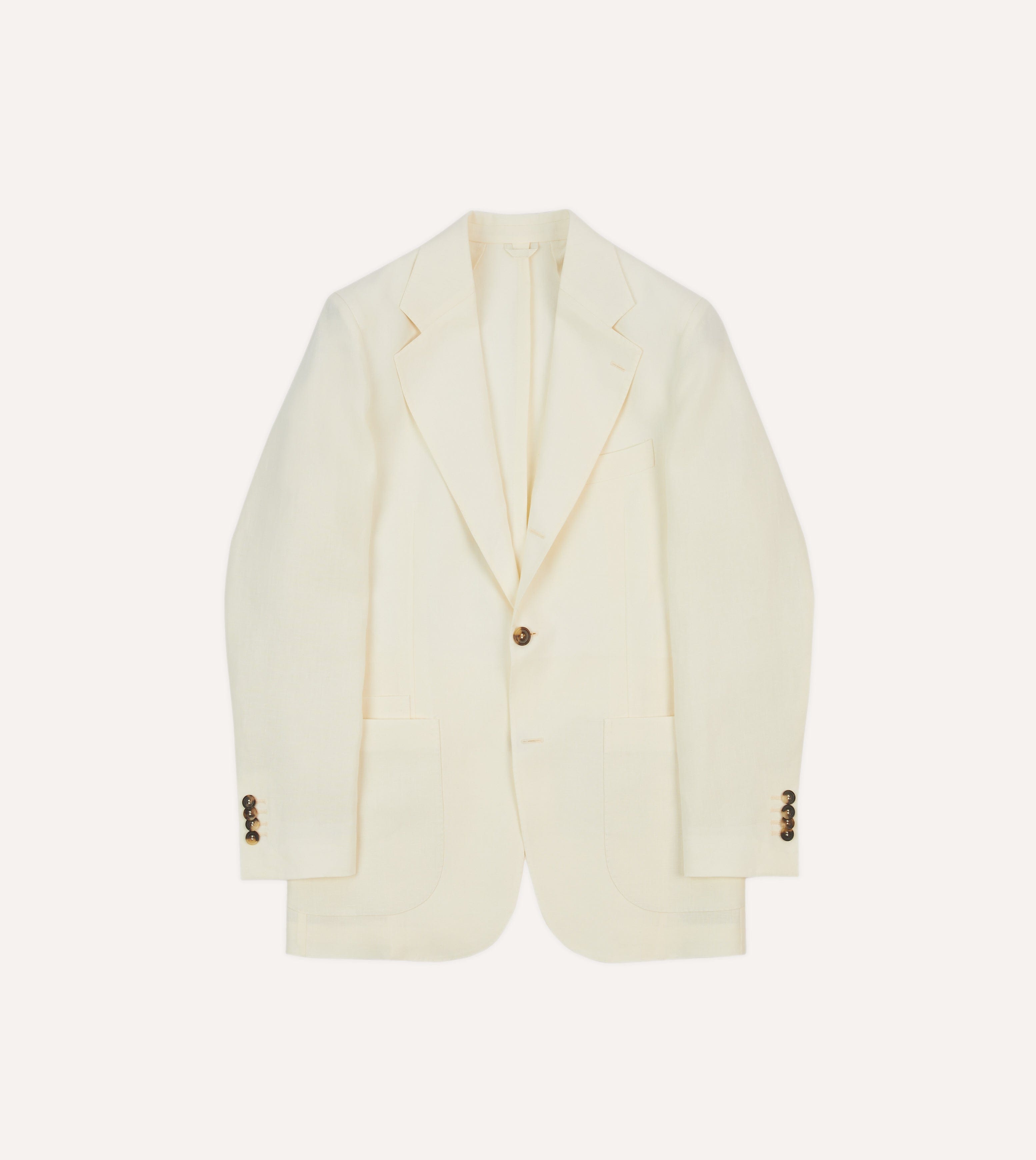 Ecru Irish Linen Tailored Jacket