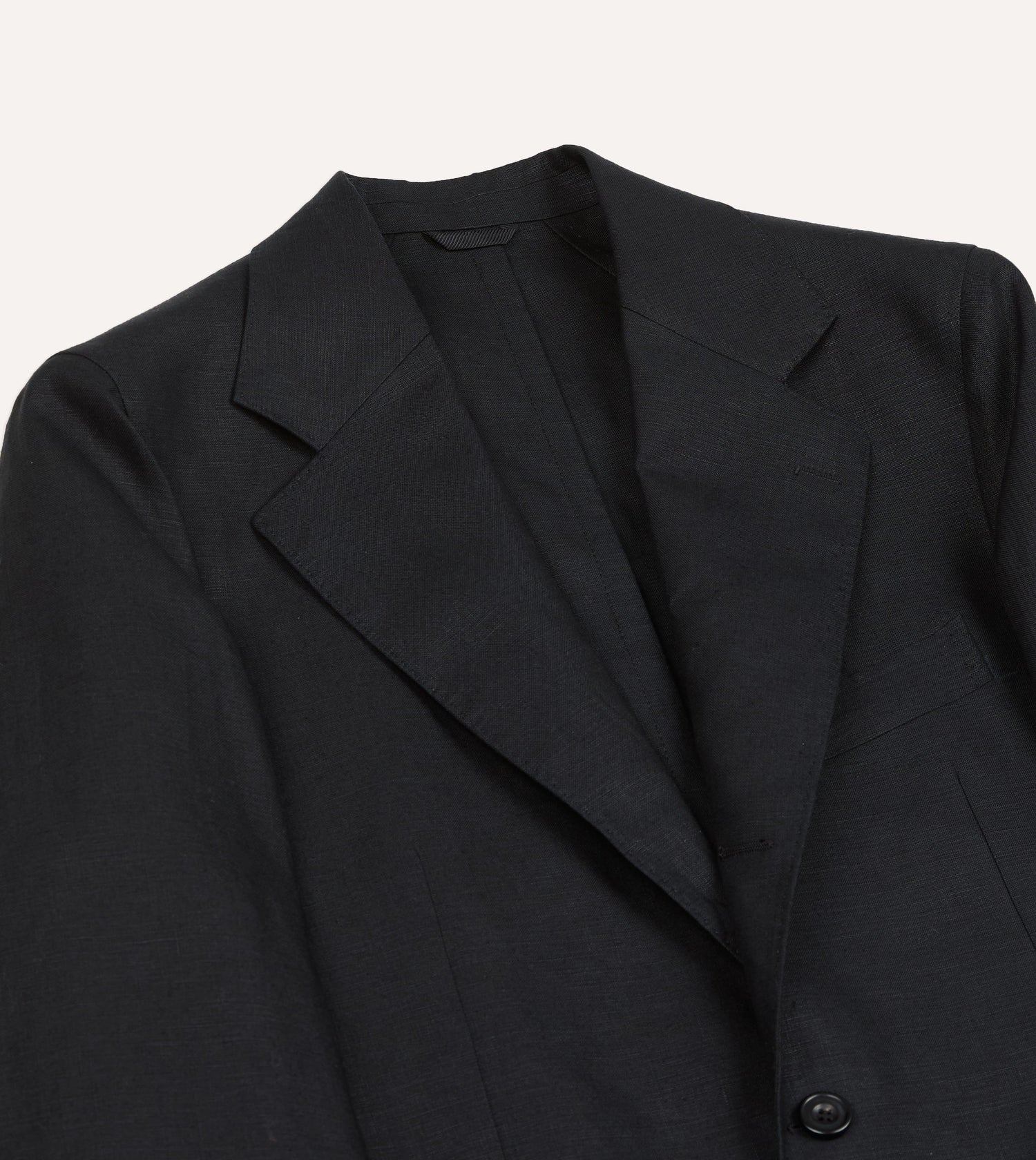 Black Irish Linen Tailored Jacket