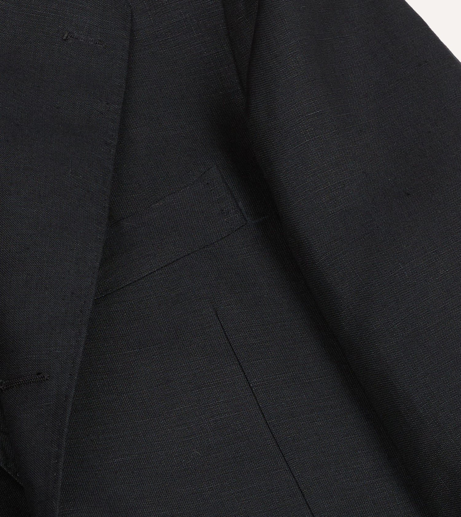Black Irish Linen Tailored Jacket