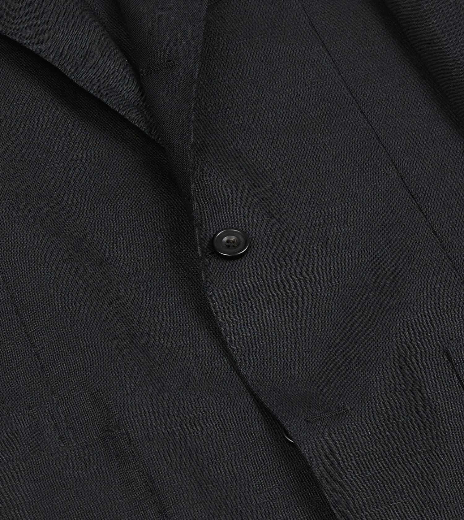 Black Irish Linen Tailored Jacket