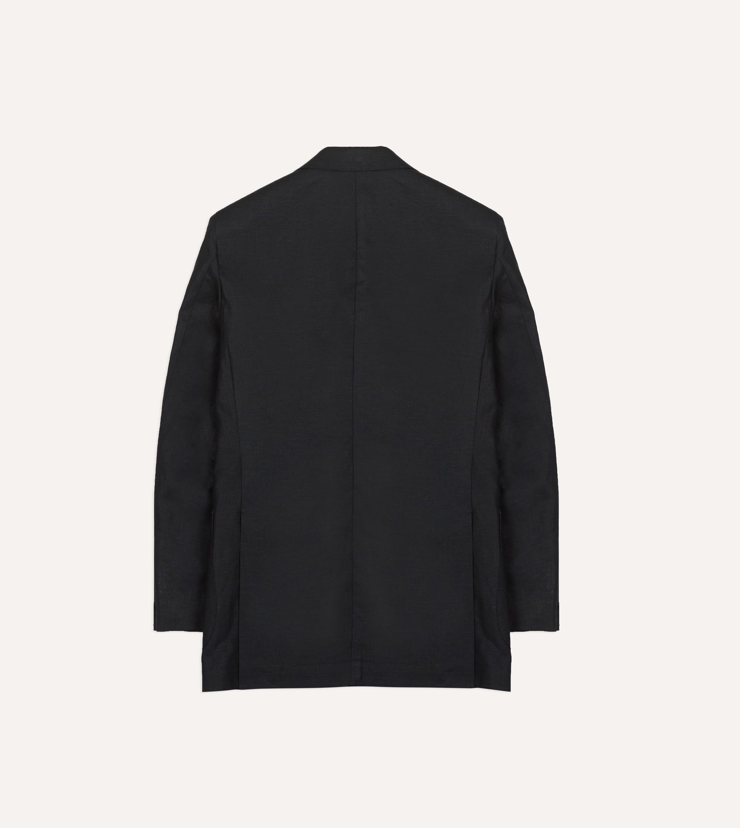 Black Irish Linen Tailored Jacket