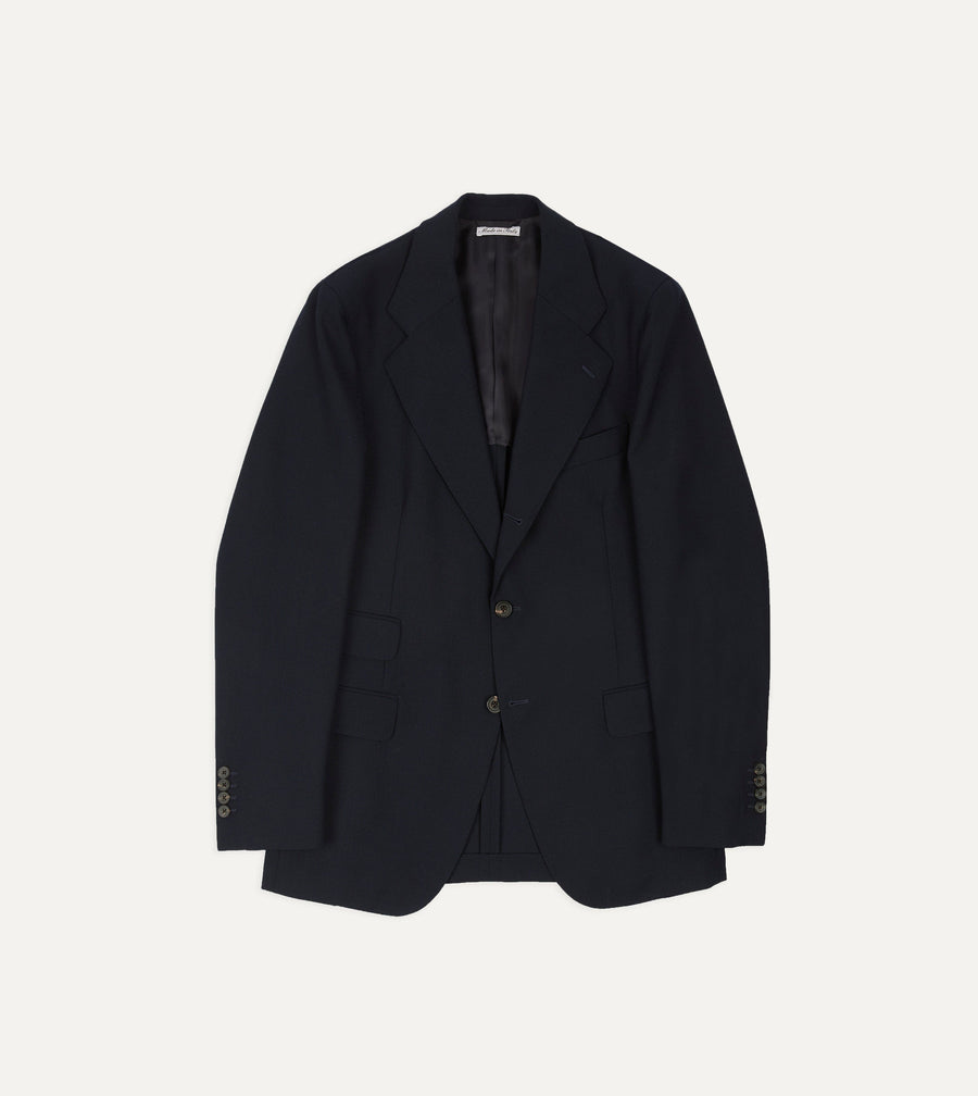 Dark Navy Fresco® Wool Tailored Jacket