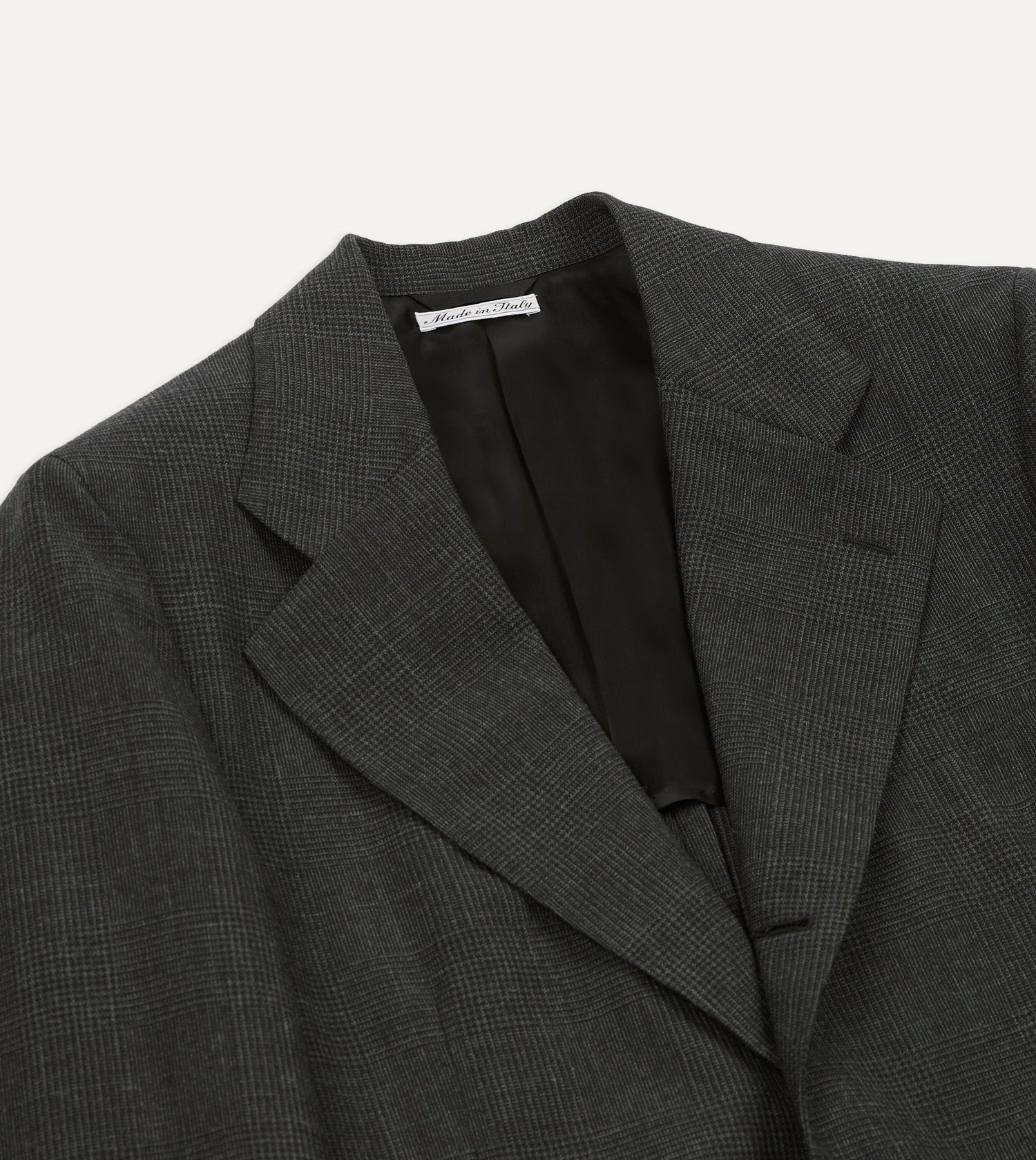 Grey Prince of Wales Check Fresco® Wool Tailored Jacket