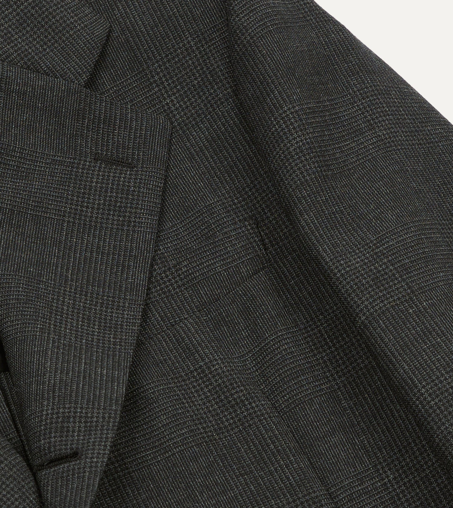 Grey Prince of Wales Check Fresco® Wool Tailored Jacket