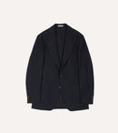 Navy Wool Open Weave Travel Blazer