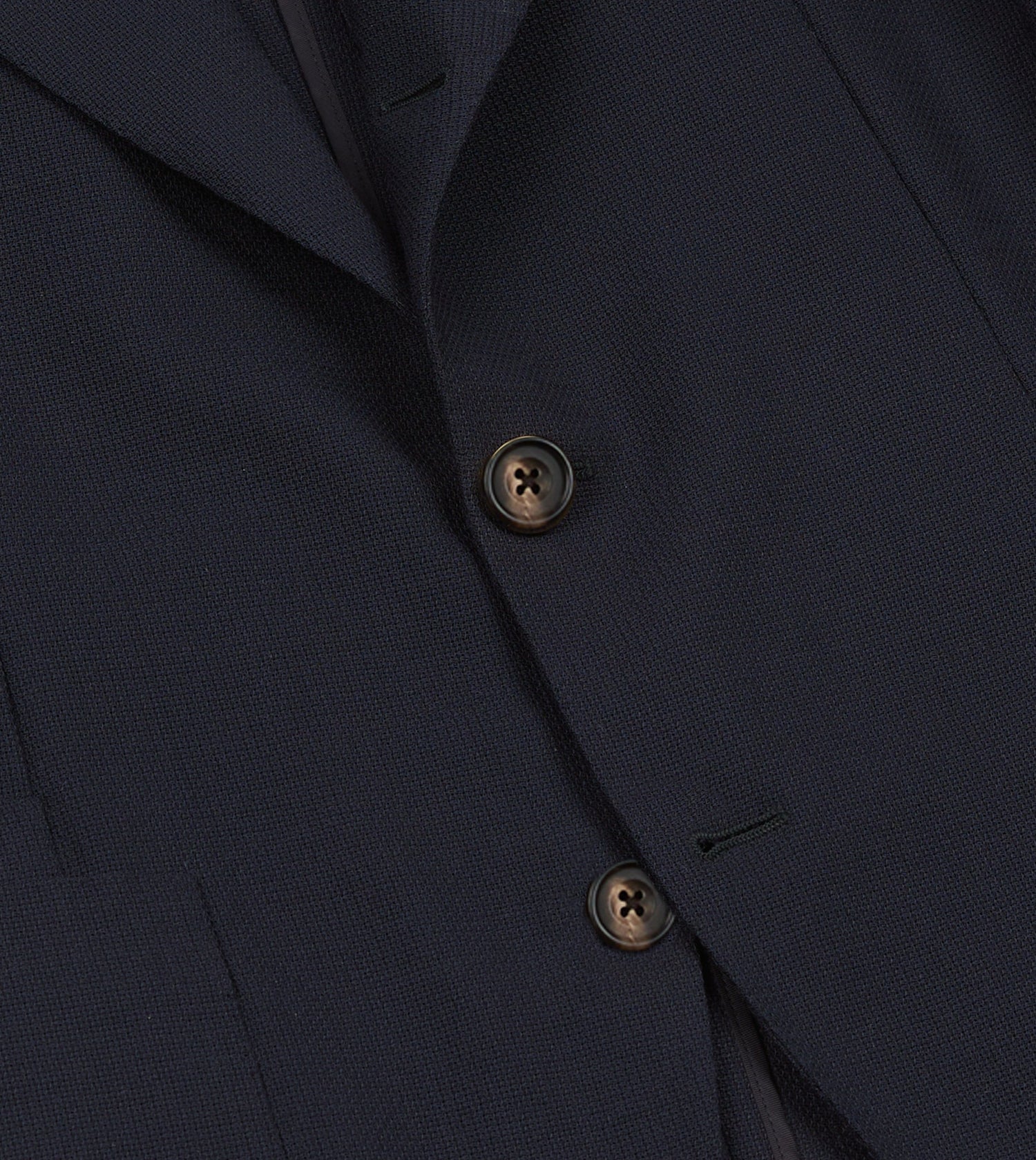 Navy Wool Open Weave Travel Blazer
